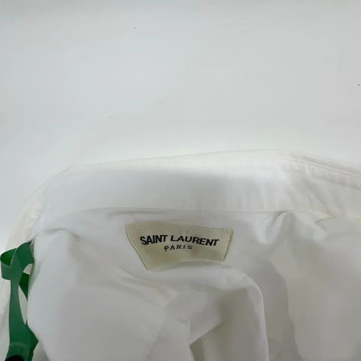 Saint Laurent Paris Saint Laurent White Button-Up Shirt-2507 Size US M / EU 48-50 / 2 - 2 Thumbnail