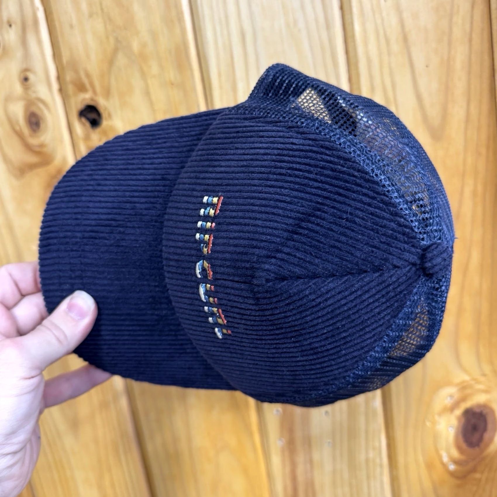 Rip Curl RIP CURL Corduroy Snapback Hat Cord Cap Surf Surfing Blue Y2K Adjustable Hat Men Snapback Adjustable Cotton 100% Blue Rip Curl Design Crew Size ONE SIZE - 7 Thumbnail