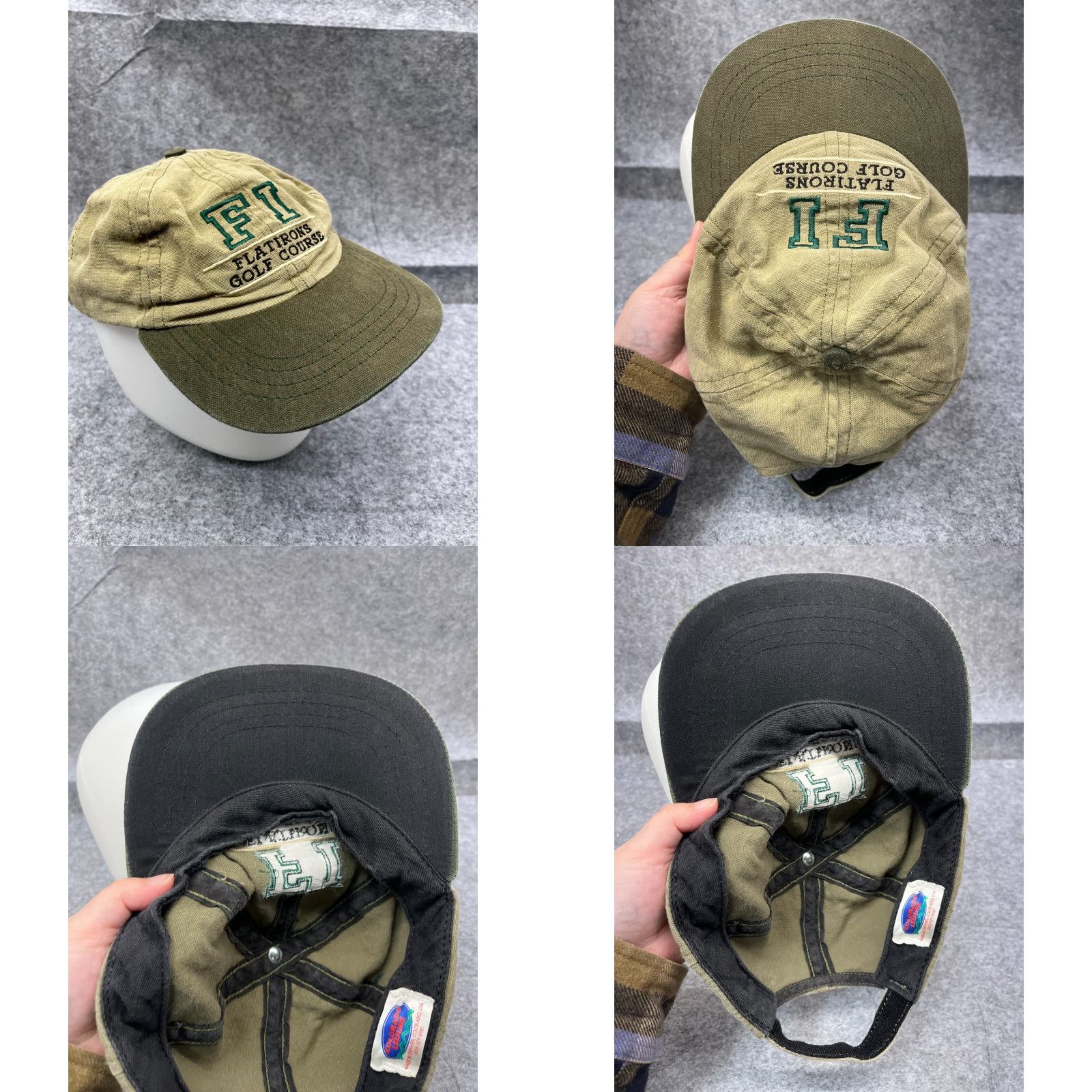Vintage Otto Golf Hat Cap Strap Back One Size Green Cotton Low Profile Adult Hat Size ONE SIZE - 8 Thumbnail