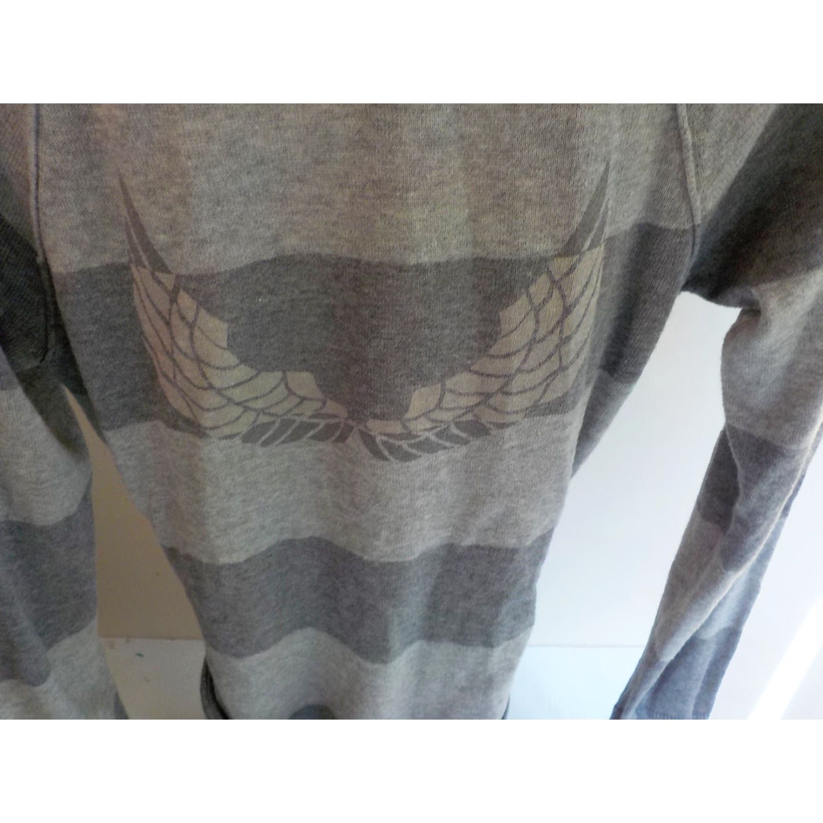 Armani Exchange VINTAGE Armani Exchange Belted Hooded Cardigan Sweater Striped Gray 2 Tones SZ S Womens Cardigan Belted Hooded 100% Cotton Size S / US 4 / IT 40 - 5 Thumbnail