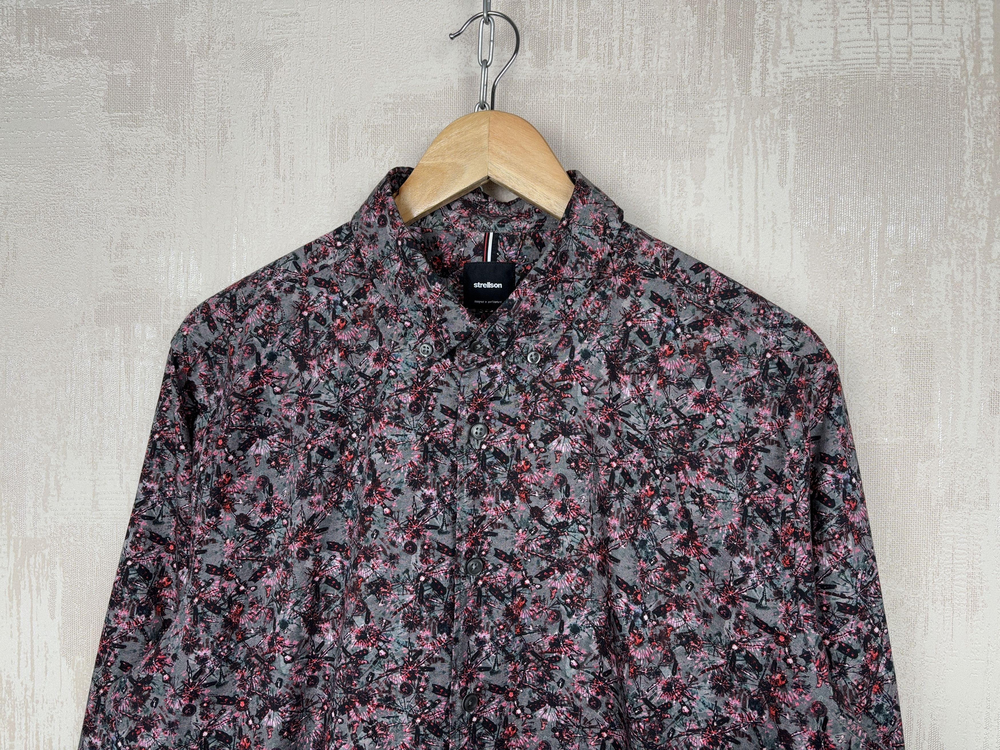 Strellson Strellson Floral Long Sleeve Shirt Button Down Size US L / EU 52-54 / 3 - 1 Thumbnail