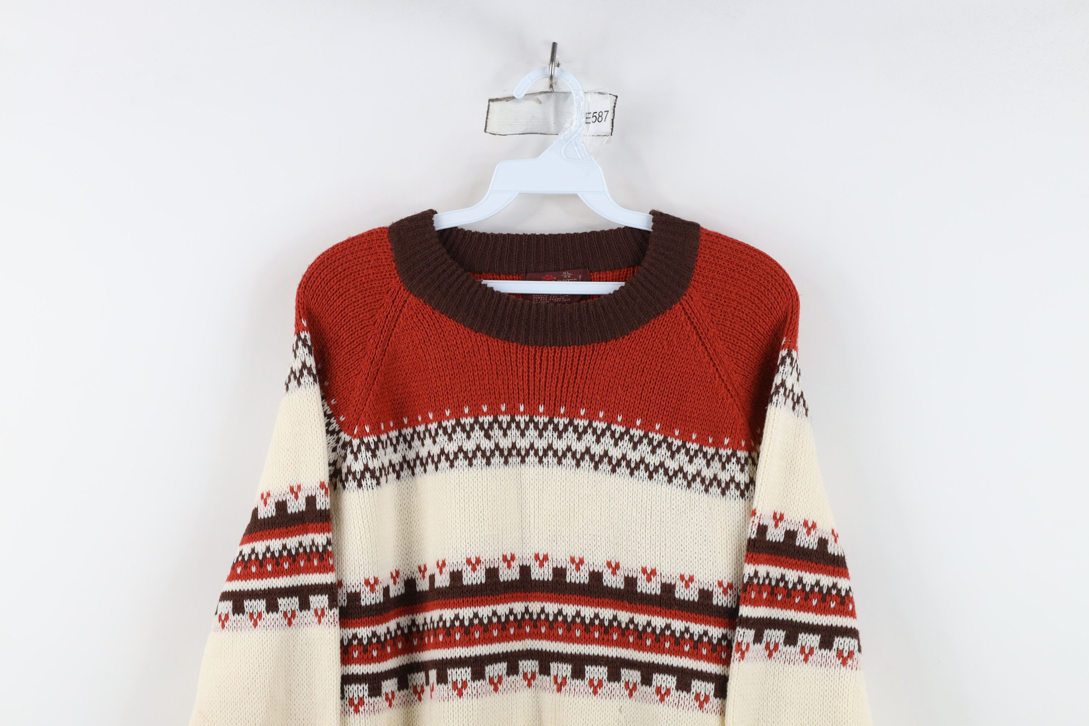 Vintage Vintage 60s 70s Mid Century Modern MCM Sweater Earth Tone Size US XL / EU 56 / 4 - 2 Thumbnail