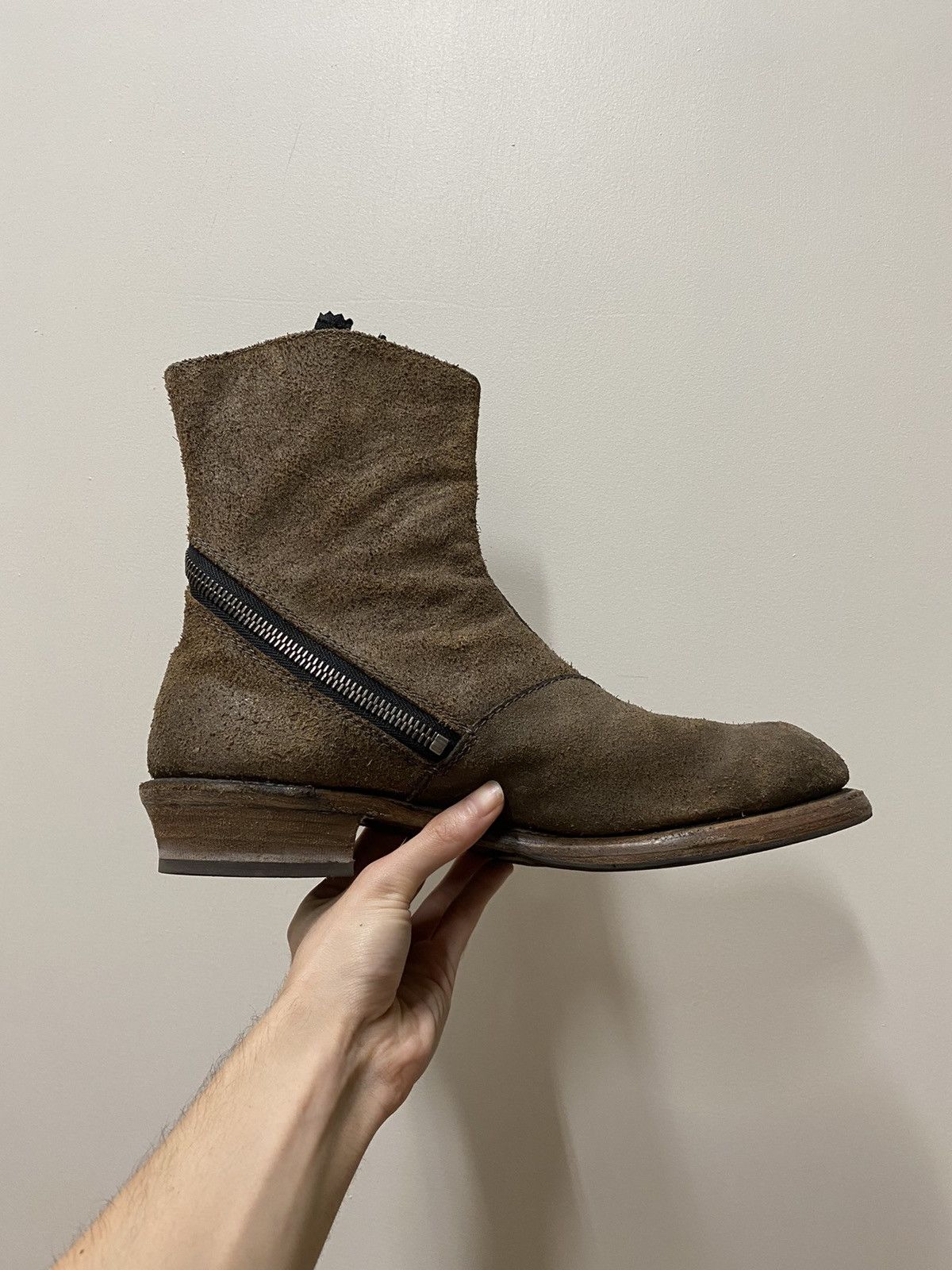 Pre-owned Archival Clothing X Julius Siva - Tornado Zip Boots In Brown