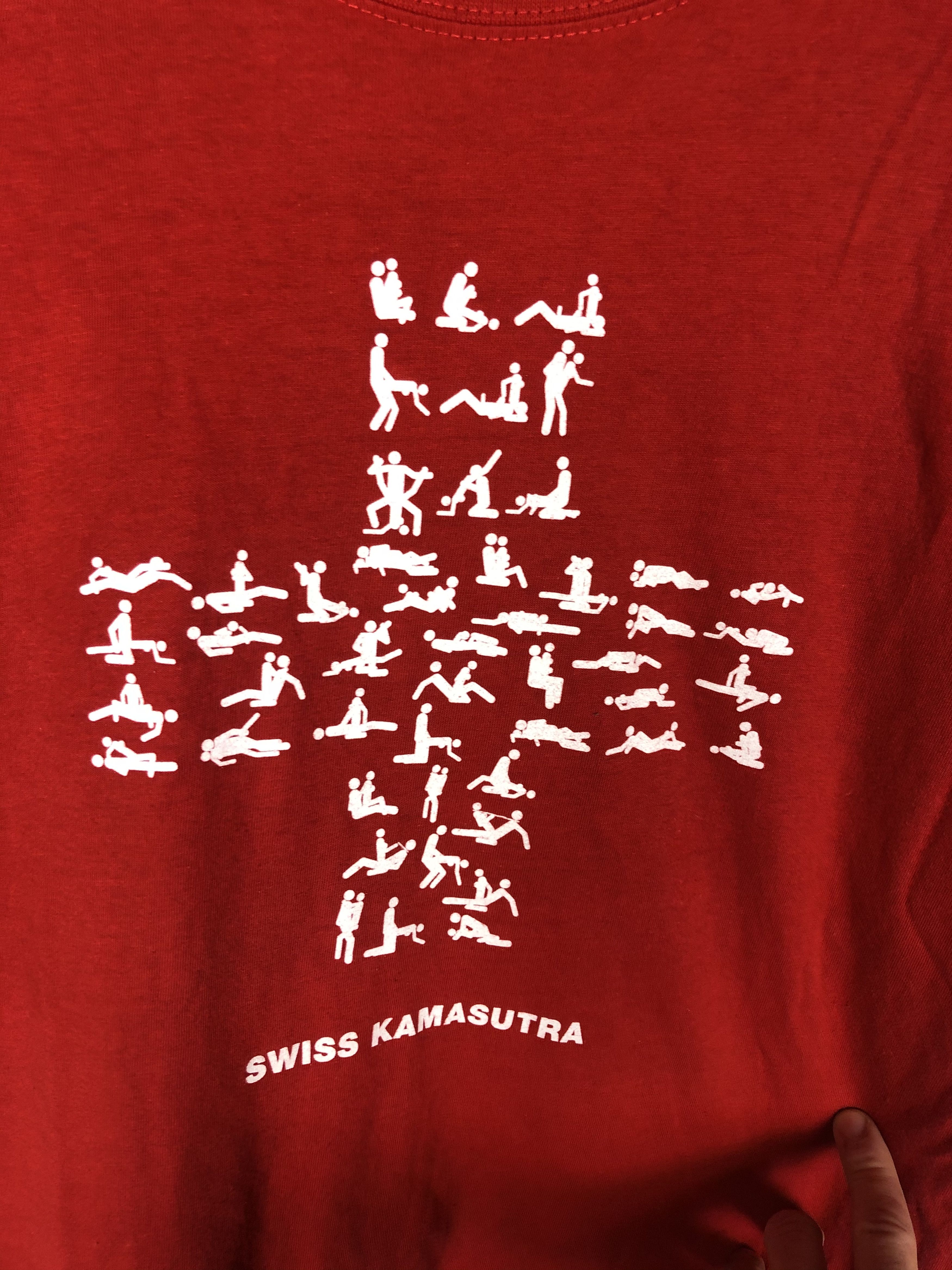Vintage Vintage Y2K Humor Swiss Kamasutra T-Shirt Sex Tee Size US XL / EU 56 / 4 - 2 Thumbnail