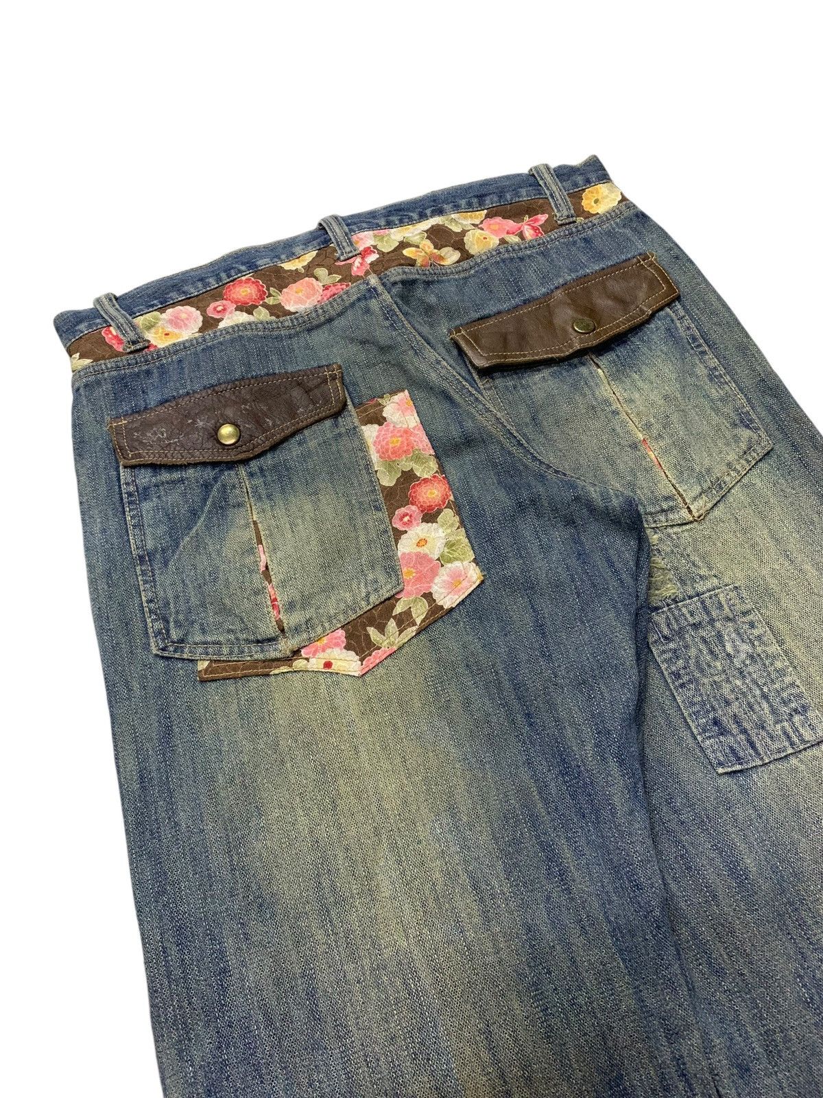 Hysteric Glamour Gumu Japan Boro Patchwork Mud Denim Jeans Size US 32 / EU 48 - 14 Thumbnail