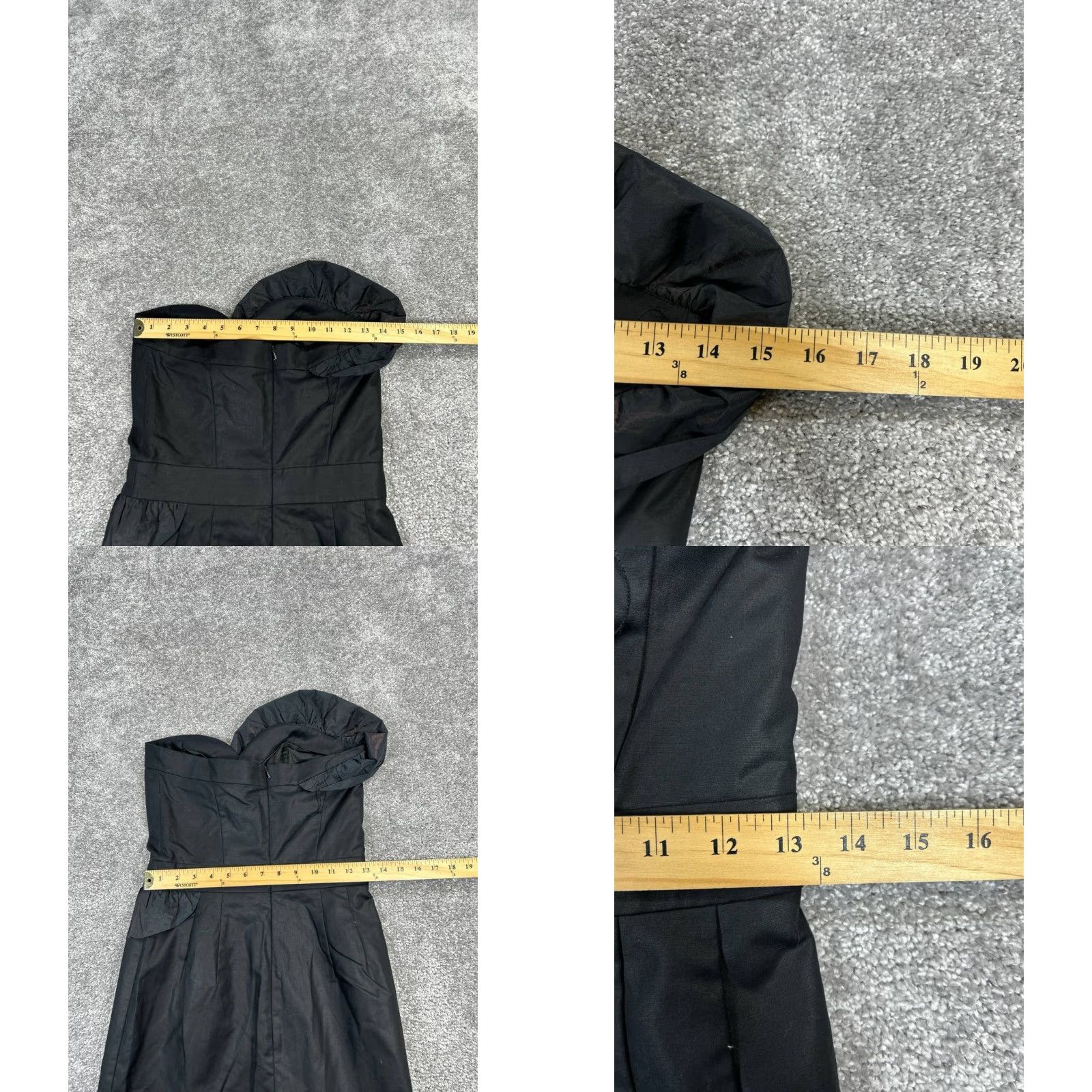 French Connection VINTAGE French Connection Dress Women’s 6 Black Cotton Blouson Short Strapless Sleeveless Party Cocktail Blouson 6 Womens Size M / US 6-8 / IT 42-44 - 8 Thumbnail