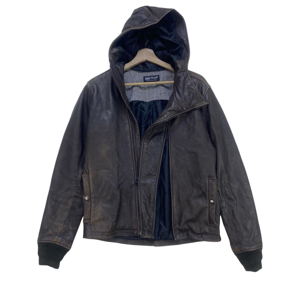 Beams Plus Rare🔥Beams Goatskin Leather Multi Zipper Jacket Size US S / EU 44-46 / 1 - 2 Thumbnail