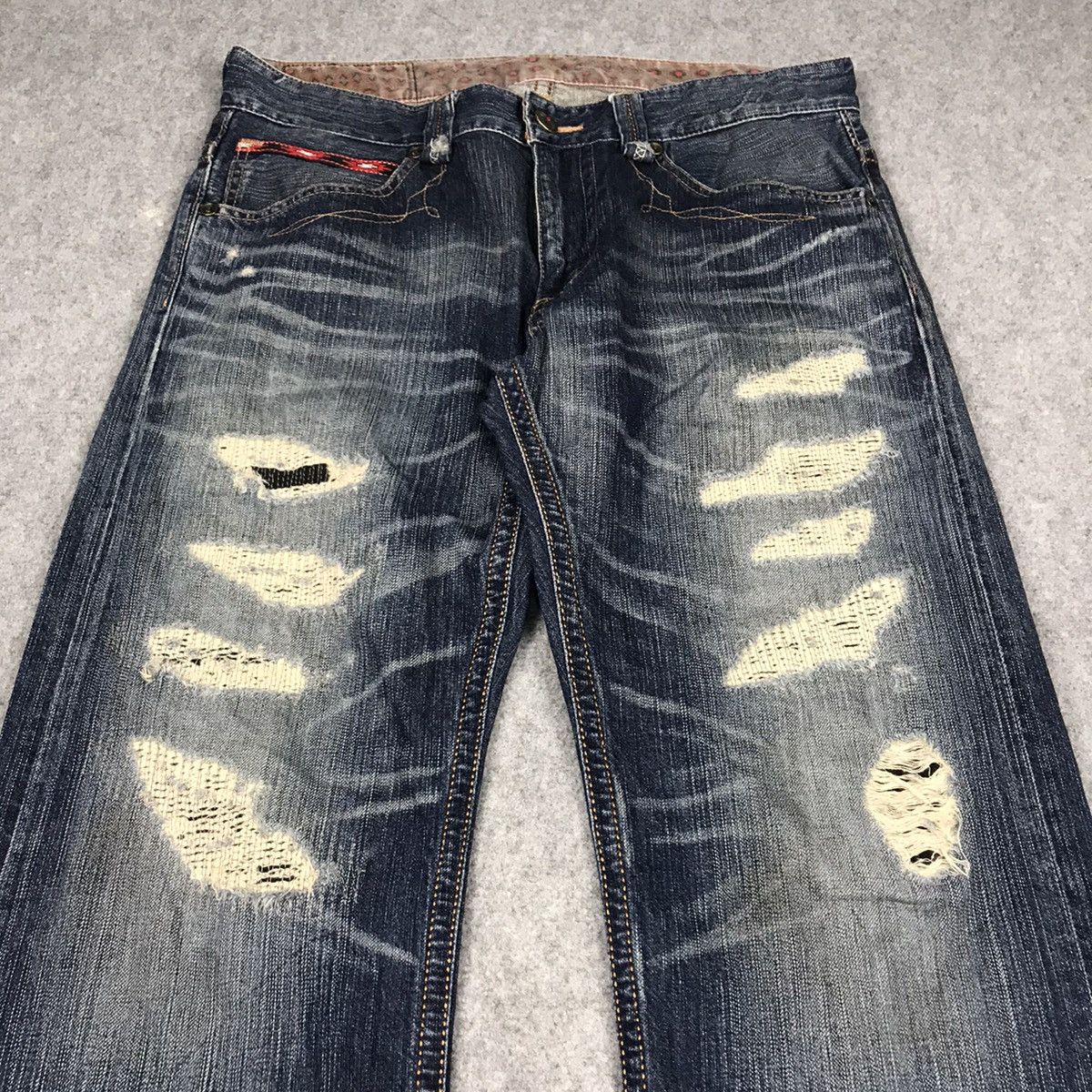 Edwin DISTRESSED DENIM EDWIN BAGGY PANTS Size US 34 / EU 50 - 2 Thumbnail