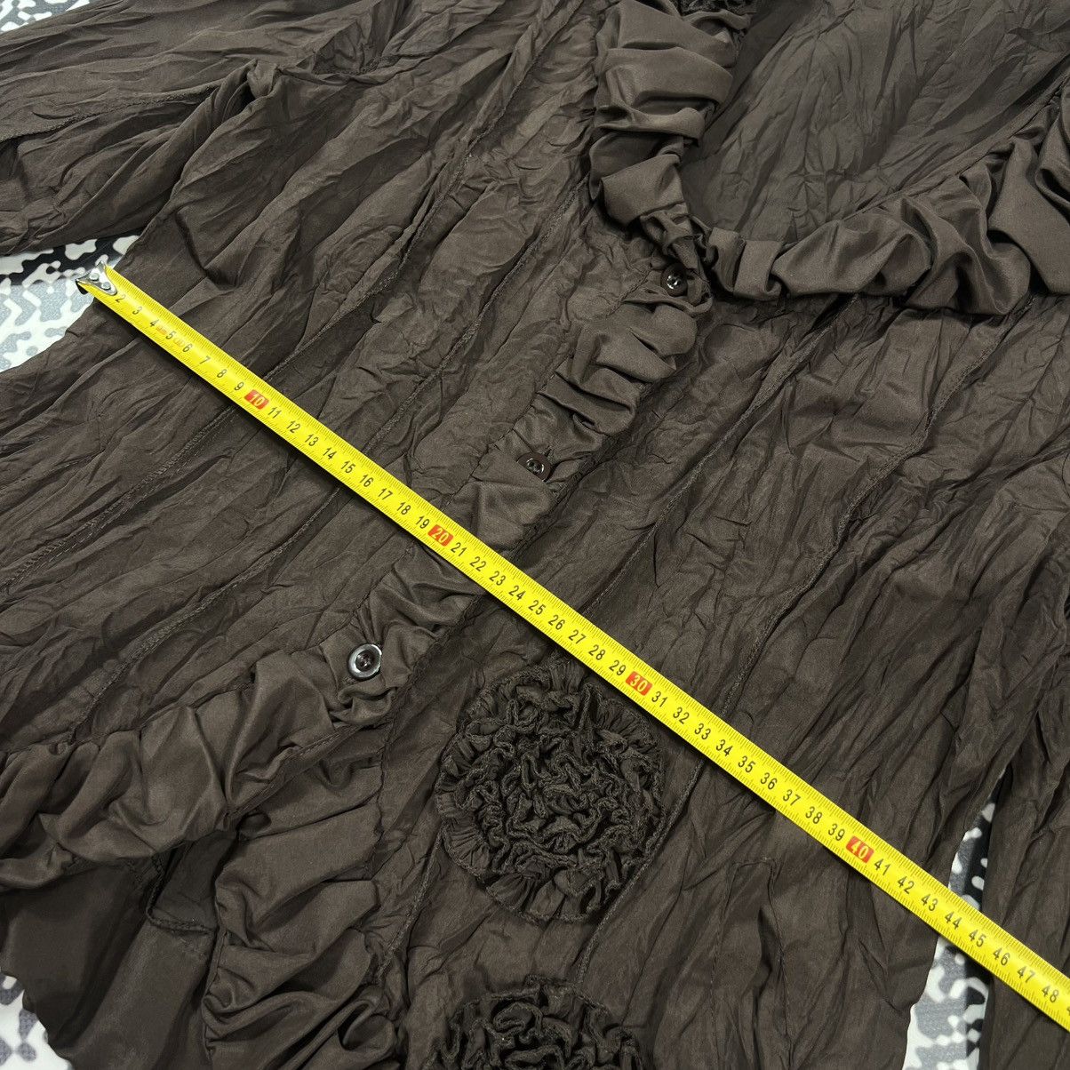 Japanese Brand Vintage Y2K L33 Ruffled Boho Japanese Style Blouses Shirt Size XL / US 12-14 / IT 48-50 - 17 Thumbnail