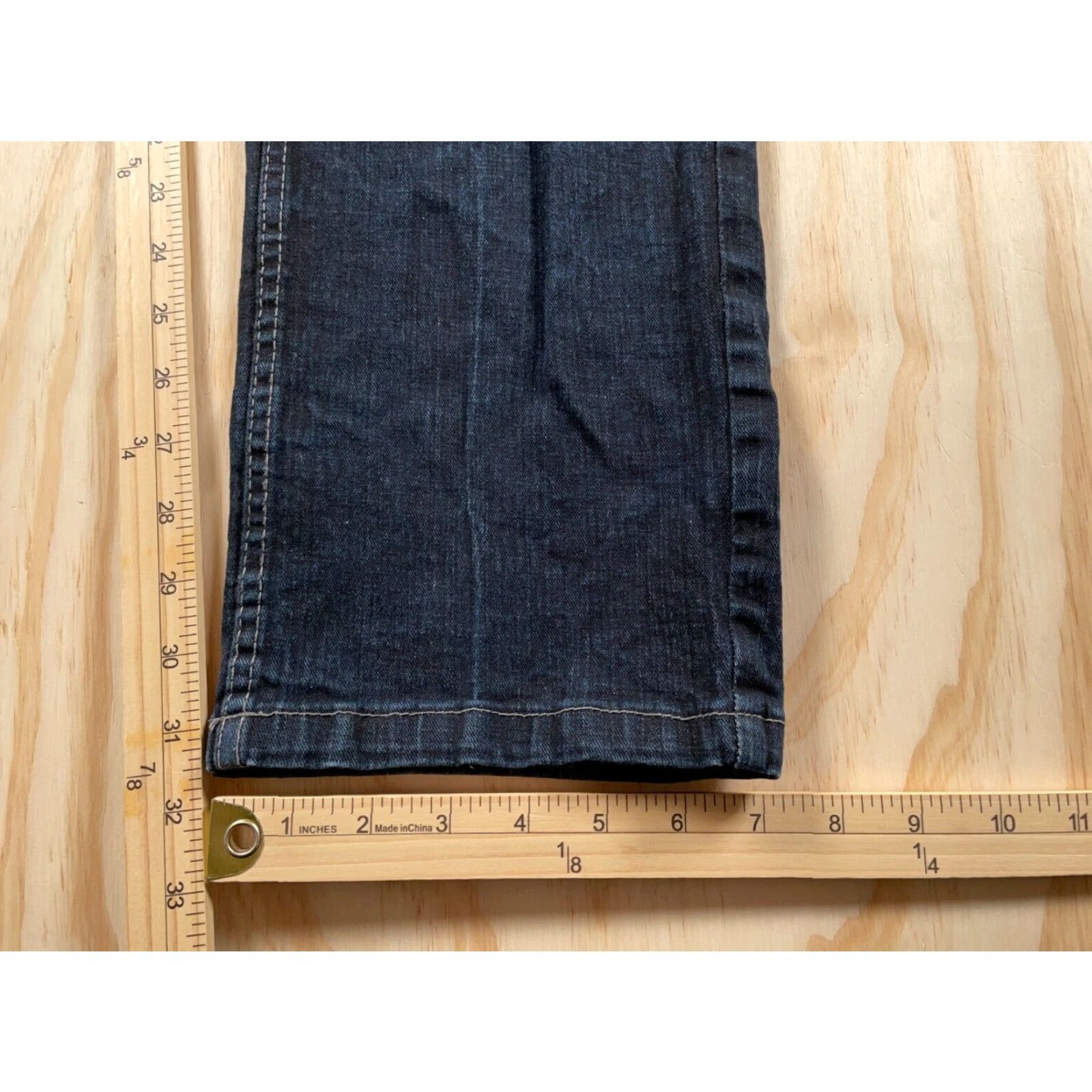 Denime VTG Y2K Streetwear Jeans Men's 36 Regular Dark Blue Denim 37 x 31 Belt Loops 5-Pocket Zipper Fly Vintage Hip Hop 90s Style Size US 36 / EU 52 - 6 Thumbnail