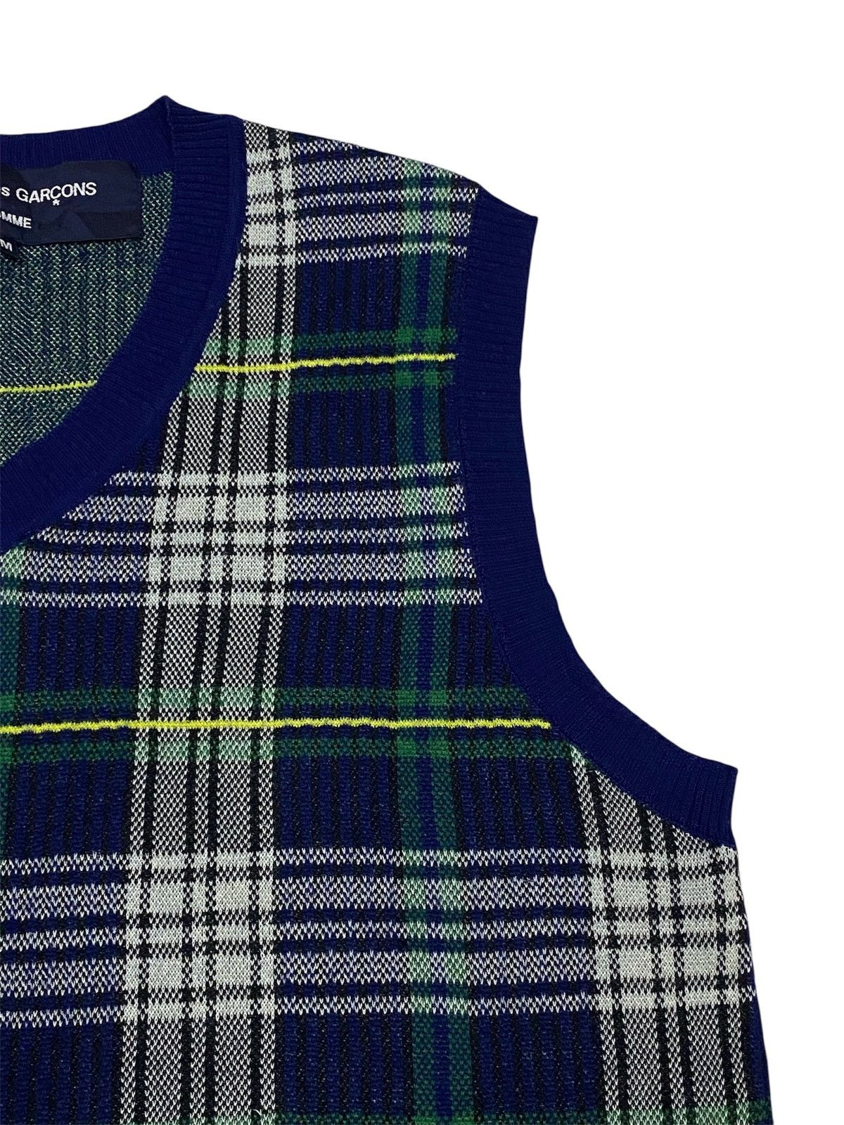 Comme des Garcons Homme Comme Des Garcons Homme AD2012 Knit Plaid Vest Size US M / EU 48-50 / 2 - 4 Thumbnail