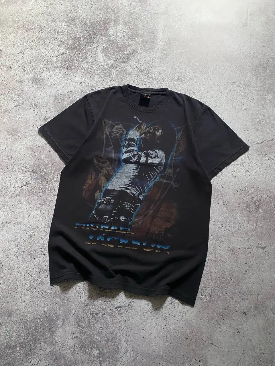 Michael Jackson VINTAGE 00s MICHAEL JACKSON KING OF POP SUN FADED T SHIRT Size US L / EU 52-54 / 3 - 2 Thumbnail