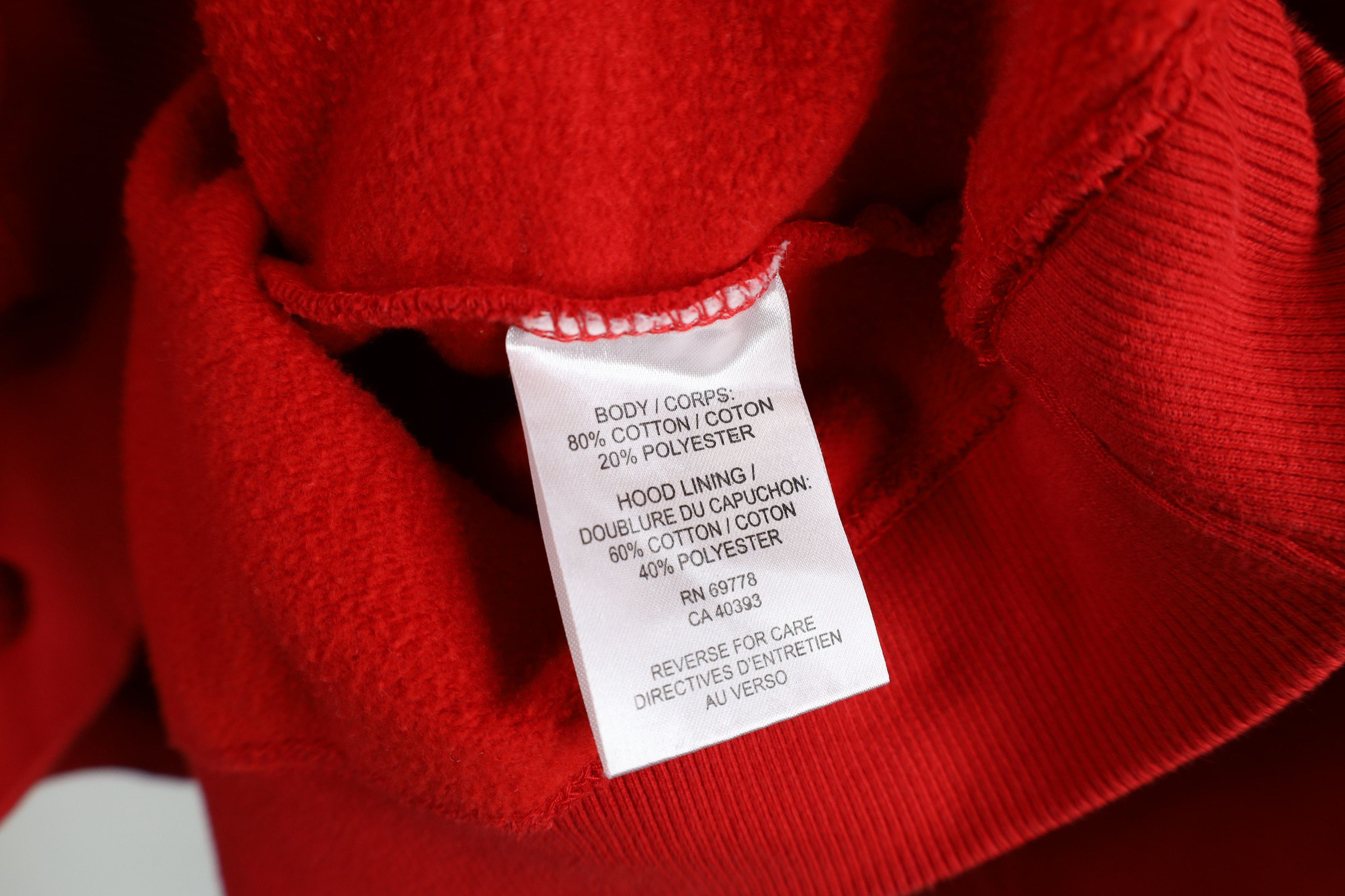 Vintage Vintage 90s Y2K Blank Heavyweight Hoodie Sweatshirt Red Size US XXL / EU 58 / 5 - 10 Thumbnail