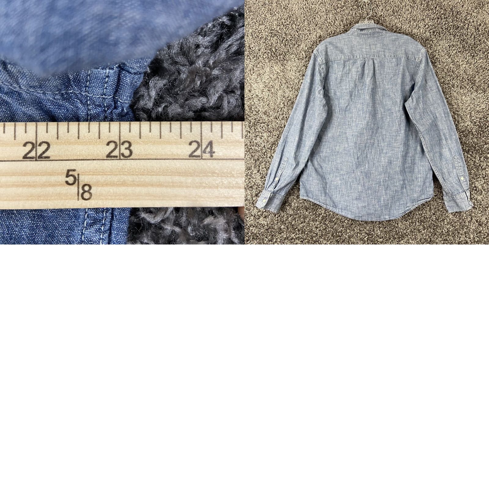 American Eagle Outfitters AMERICAN EAGLE OUTFITTERS Classic Fit Button-Up Shirt Men’s L Blue Long Sleeve Multicolor Size US L / EU 52-54 / 3 - 8 Thumbnail