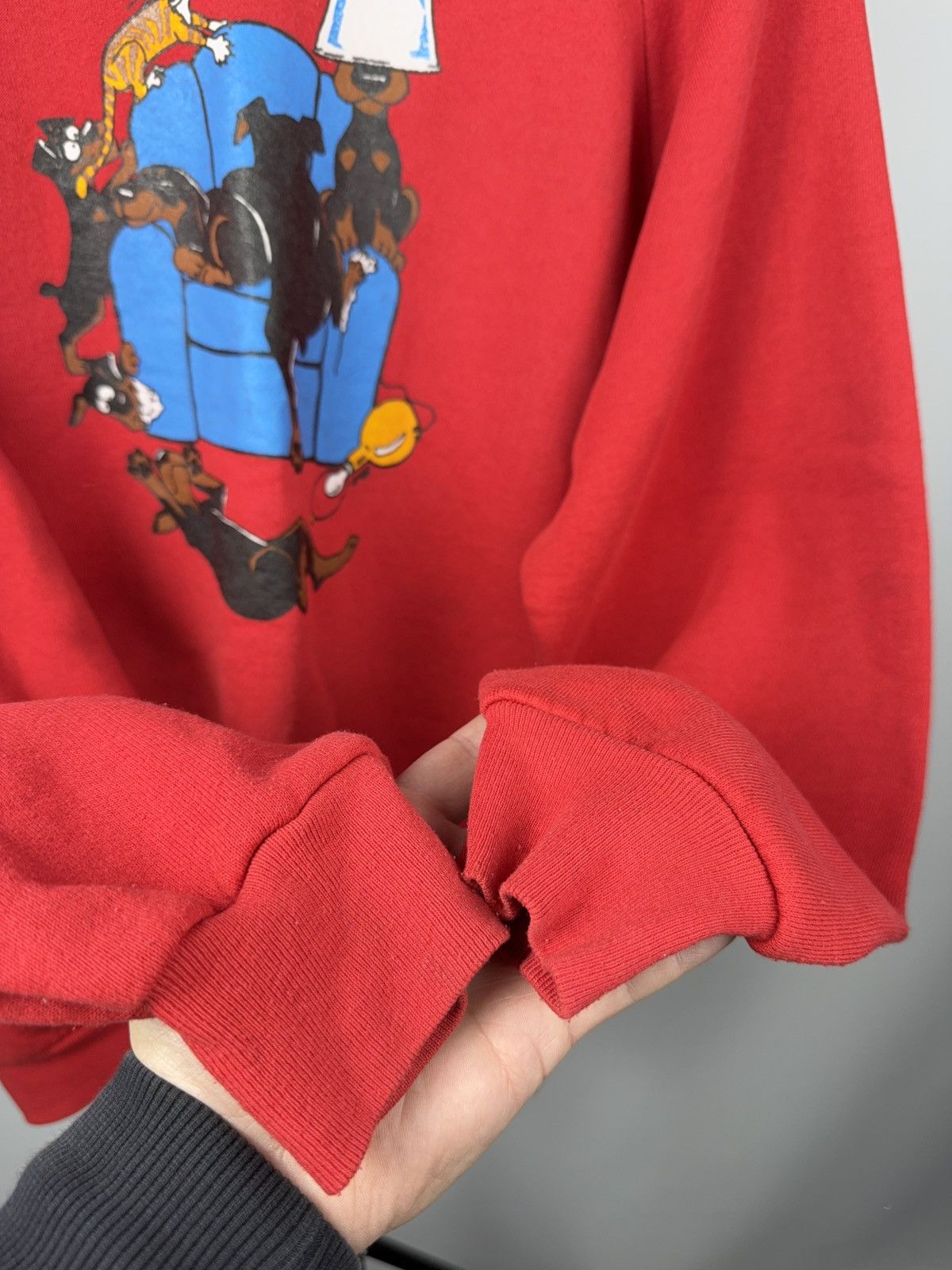 Other Retro 90s Rare Doberman Dogs Cartoon Sweatshirt Vintage Size US L / EU 52-54 / 3 - 15 Thumbnail