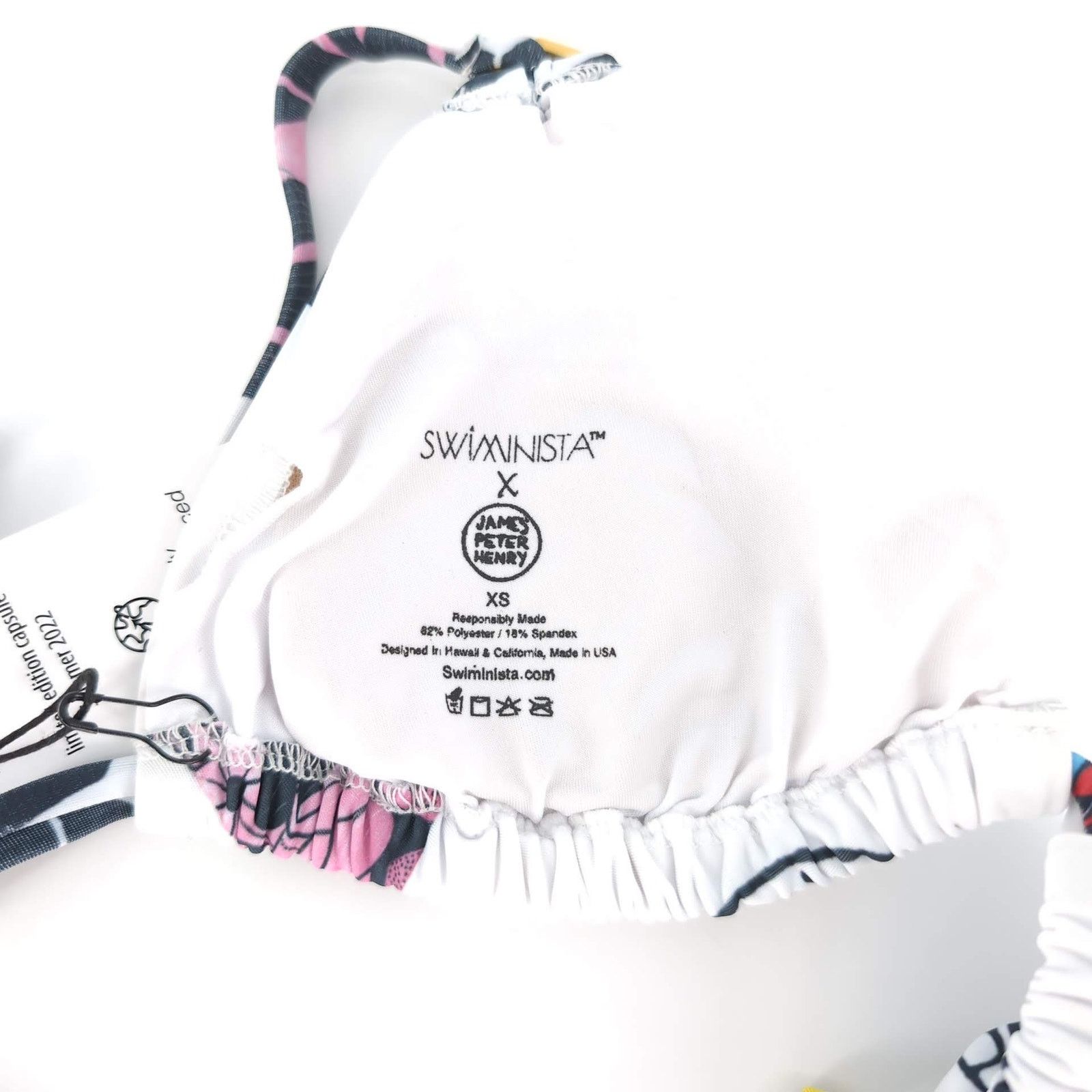 Other NWT Swiminista x JPH Art Toss Print Sexy Bikini Top -Size XS Size ONE SIZE - 5 Thumbnail