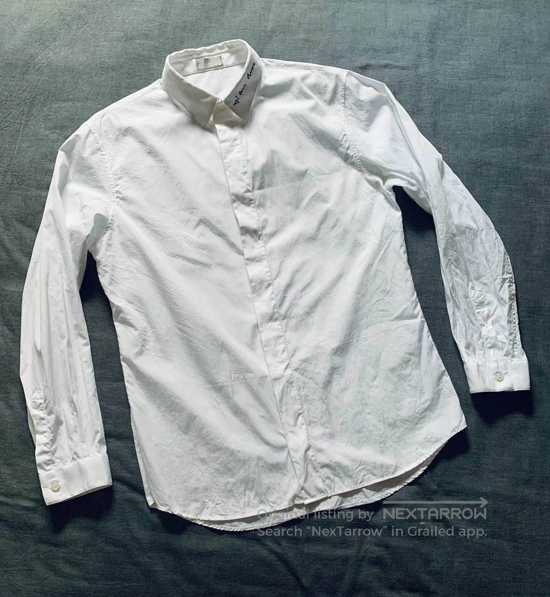 Dior Dior Slogan Embroidery White Shirt. Size US XXS / EU 40 - 1 Thumbnail