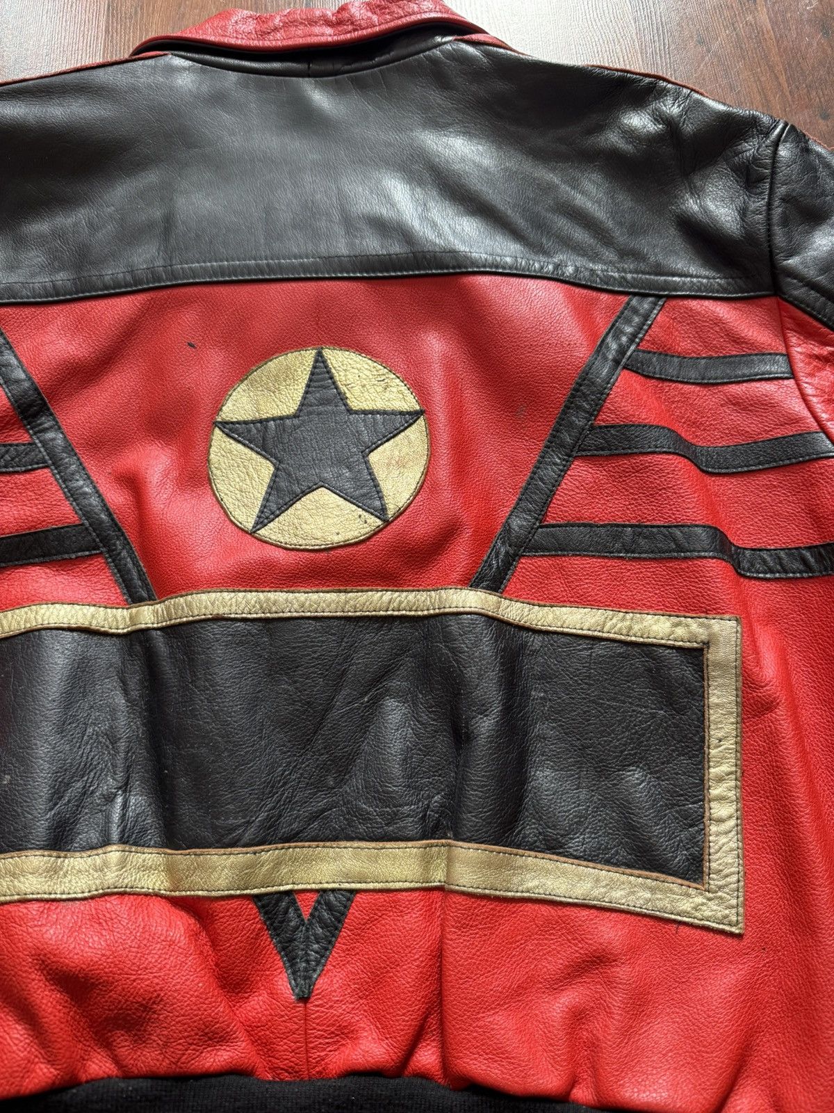 Leather Vintage Genuine Real Leather Jacket High Quality Rock Punk Size US XL / EU 56 / 4 - 9 Thumbnail