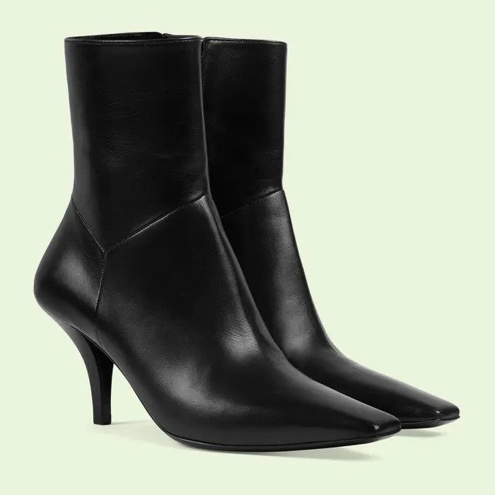 Gucci o1s1wg110425 Leather Boots in Black Size US 4 / IT 34 - 2 Thumbnail