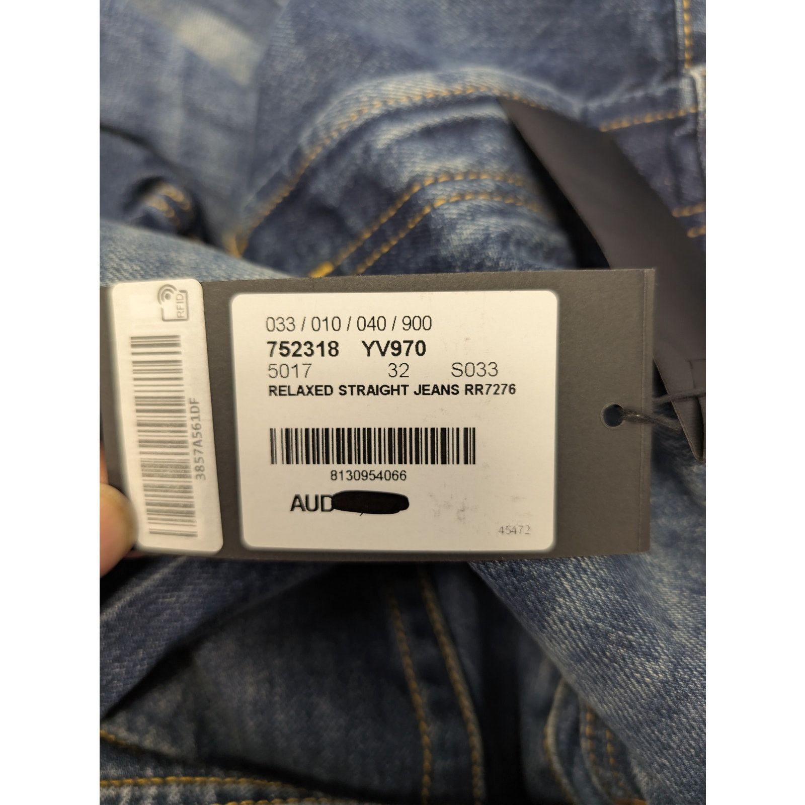 Saint Laurent Paris o1rshd1 Relaxed Straight Denim Jeans in Deauville Beach Blue Size US 32 / EU 48 - 22 Thumbnail