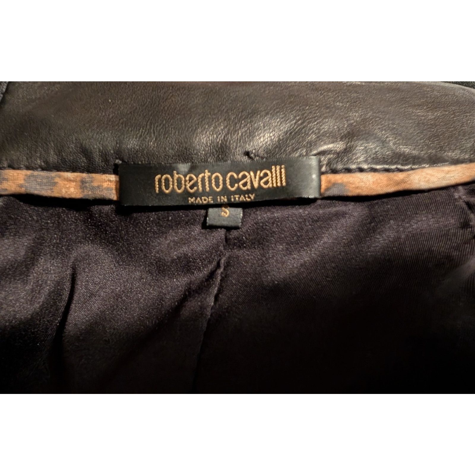 Roberto Cavalli Roberto Cavalli Black Leather Pants Italy Flare Zipper Small Size 28" / US 6 / IT 42 - 9 Thumbnail