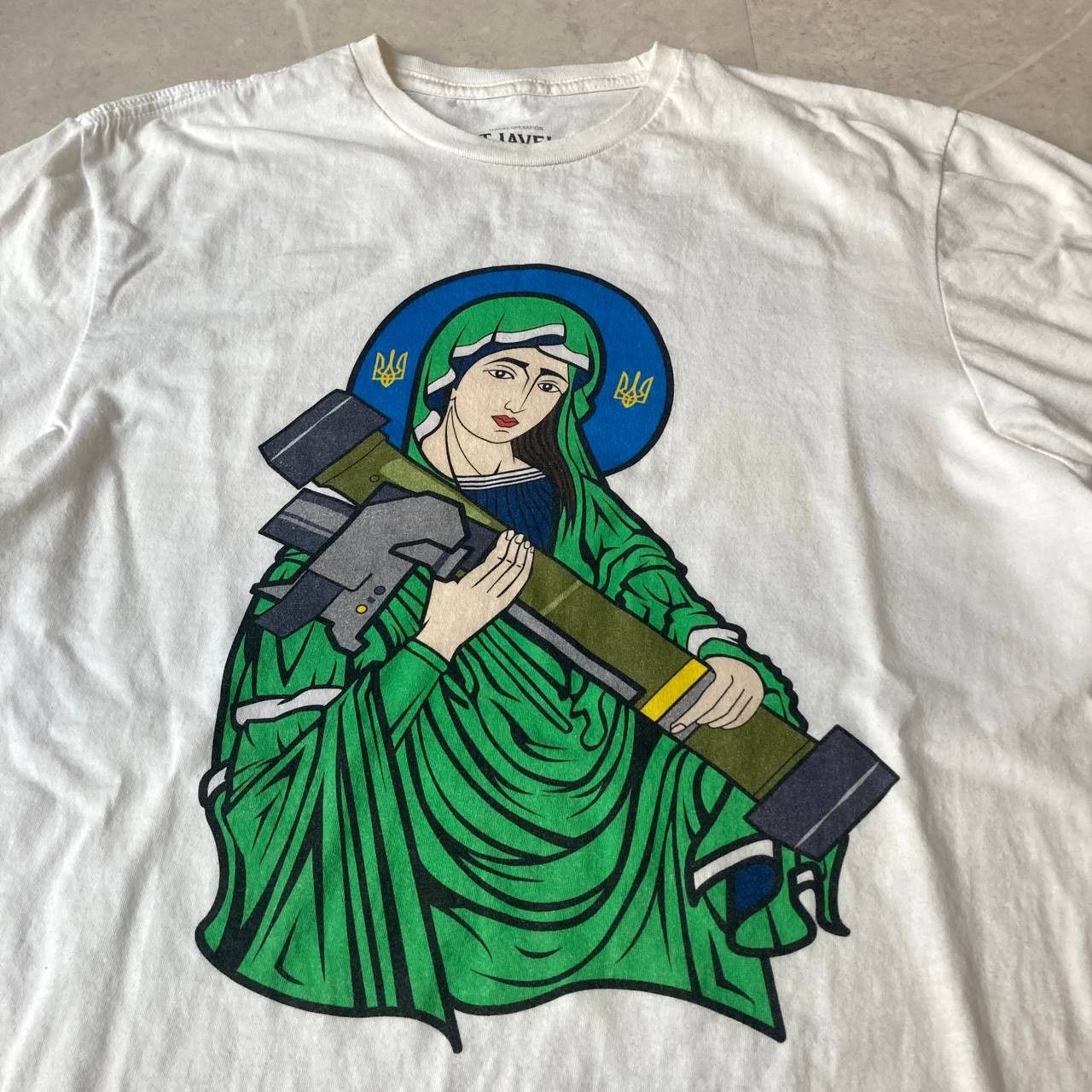Arts & Science Saint Javelin Ukraine Military Mary Mother Of Jesus Art Tee Size US M / EU 48-50 / 2 - 2 Thumbnail