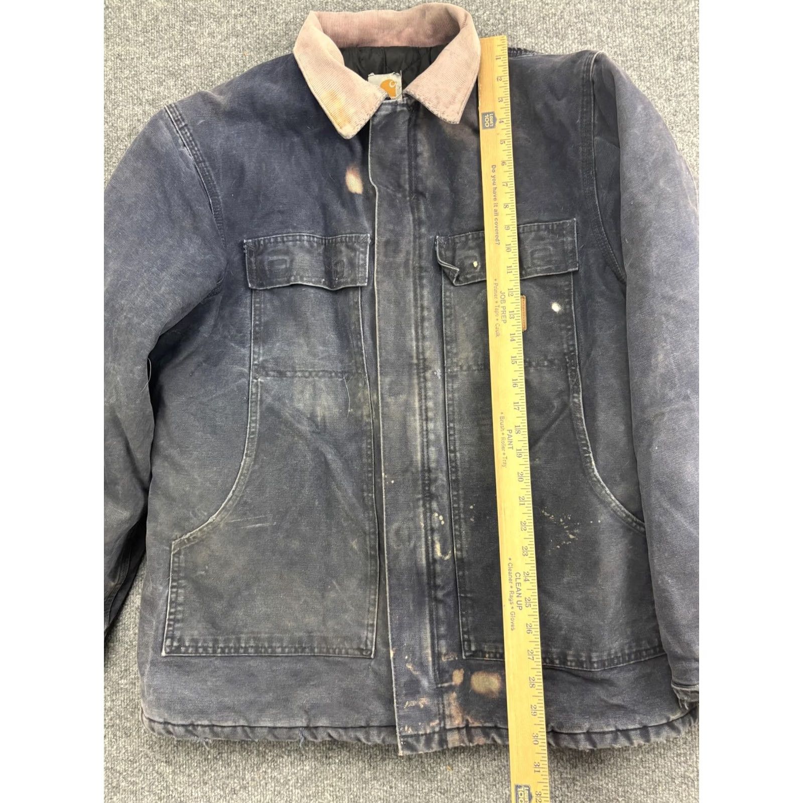 Carhartt Carhartt Jacket Mens L Dark Navy Duck Quilt Lined Corduroy Collar C03 DNY Size US L / EU 52-54 / 3 - 3 Thumbnail