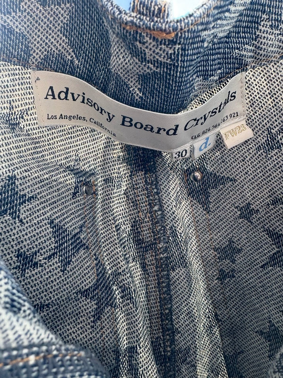Advisory Board Crystals Abcd. Crystal Rivet double knee denim Size US 30 / EU 46 - 3 Thumbnail