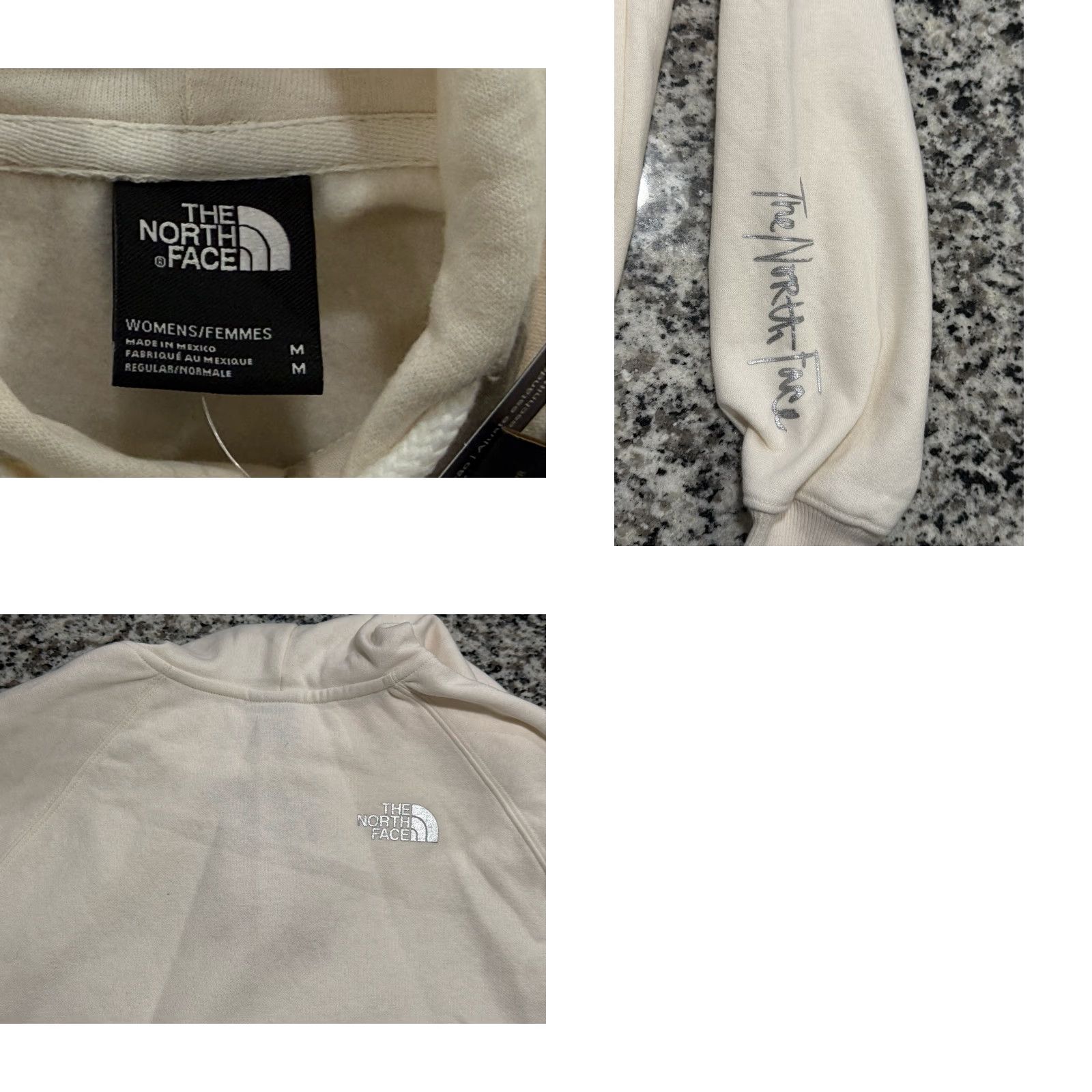 The North Face NWT The North Face Women Hooded Graphic Sweatshirt Top Sz M White Silver Cotton Size M / US 6-8 / IT 42-44 - 8 Thumbnail
