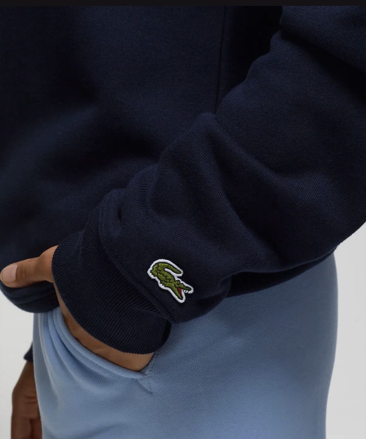 Lacoste Sporty & Rich x Lacoste logo-embroidered fleece sweatshirt Size S / US 4 / IT 40 - 4 Thumbnail