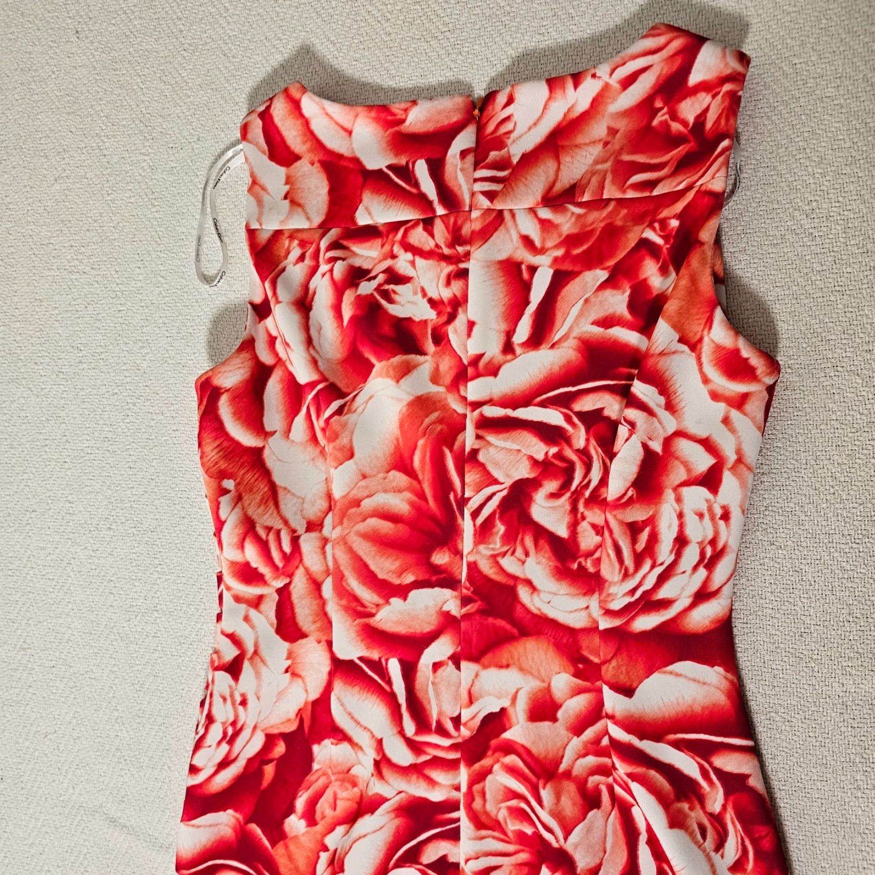 Calvin Klein Calvin Klein Dress Women 10 Sheath Sleeveless Floral Pink Knee Length Back Zip Womens Size L / US 10 / IT 46 - 7 Thumbnail
