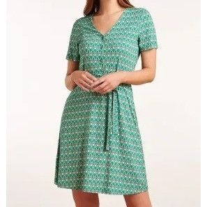 Designer Smashed Lemon 60s Dani Vintage-Inspired Green Geometric Dres Size XXL / US 16-18 / IT 52-54 - 2 Thumbnail