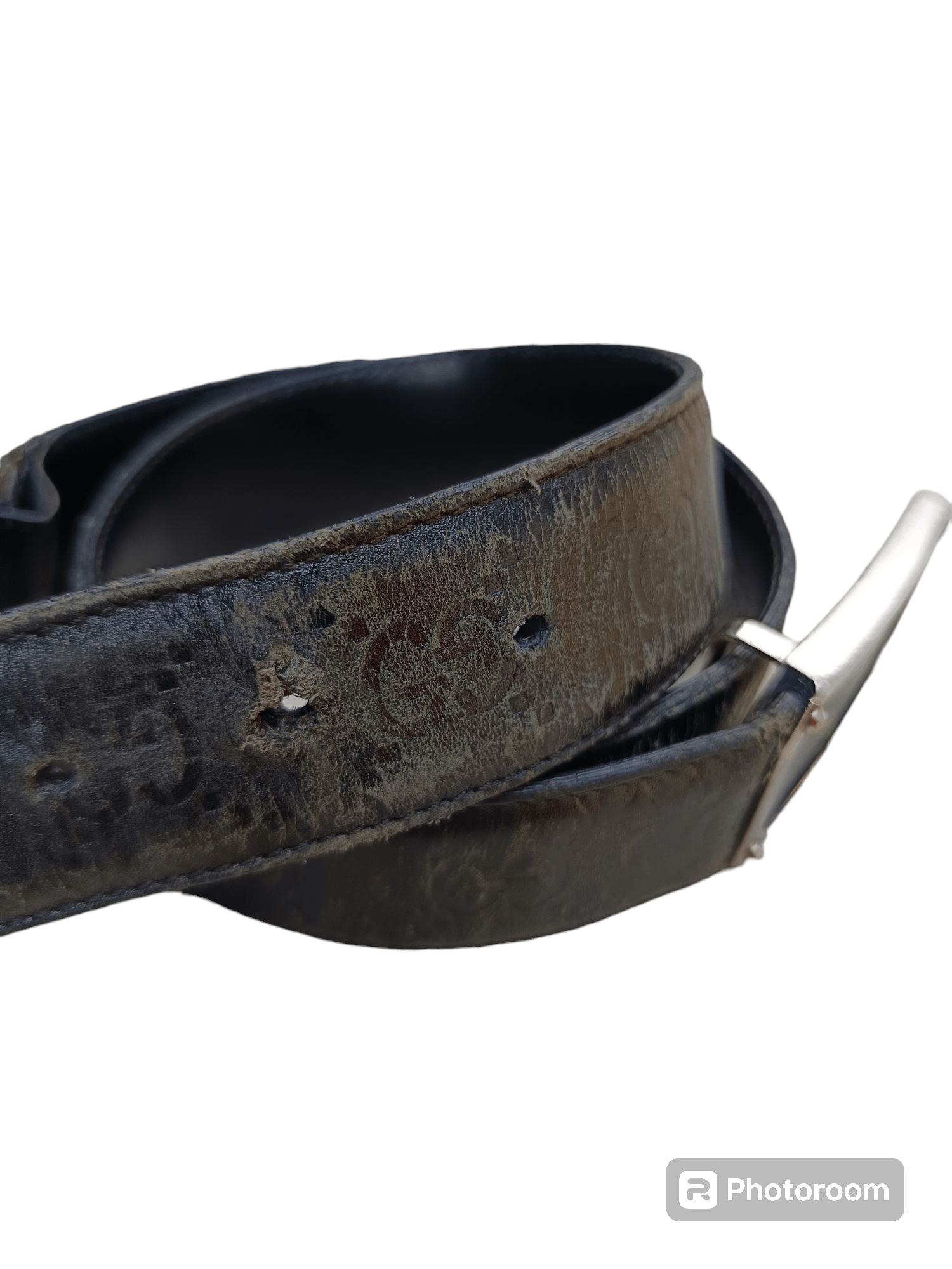 Gucci × Vintage Vintage Gucci distressed guccissima belt Size 30 - 4 Thumbnail