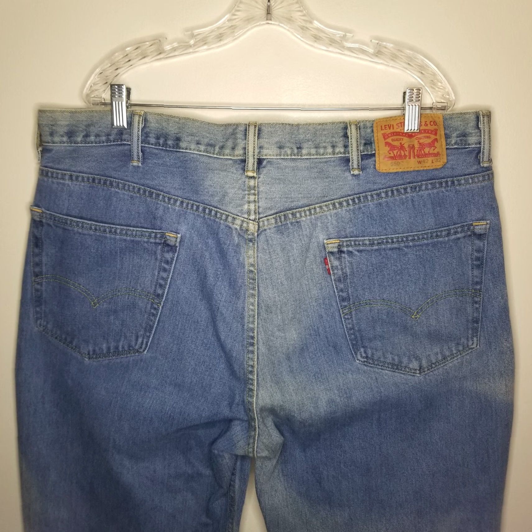 Levi's Levi's 550 Jeans Men 42x32 Blue Straight Mens Size US 42 / EU 58 - 5 Thumbnail