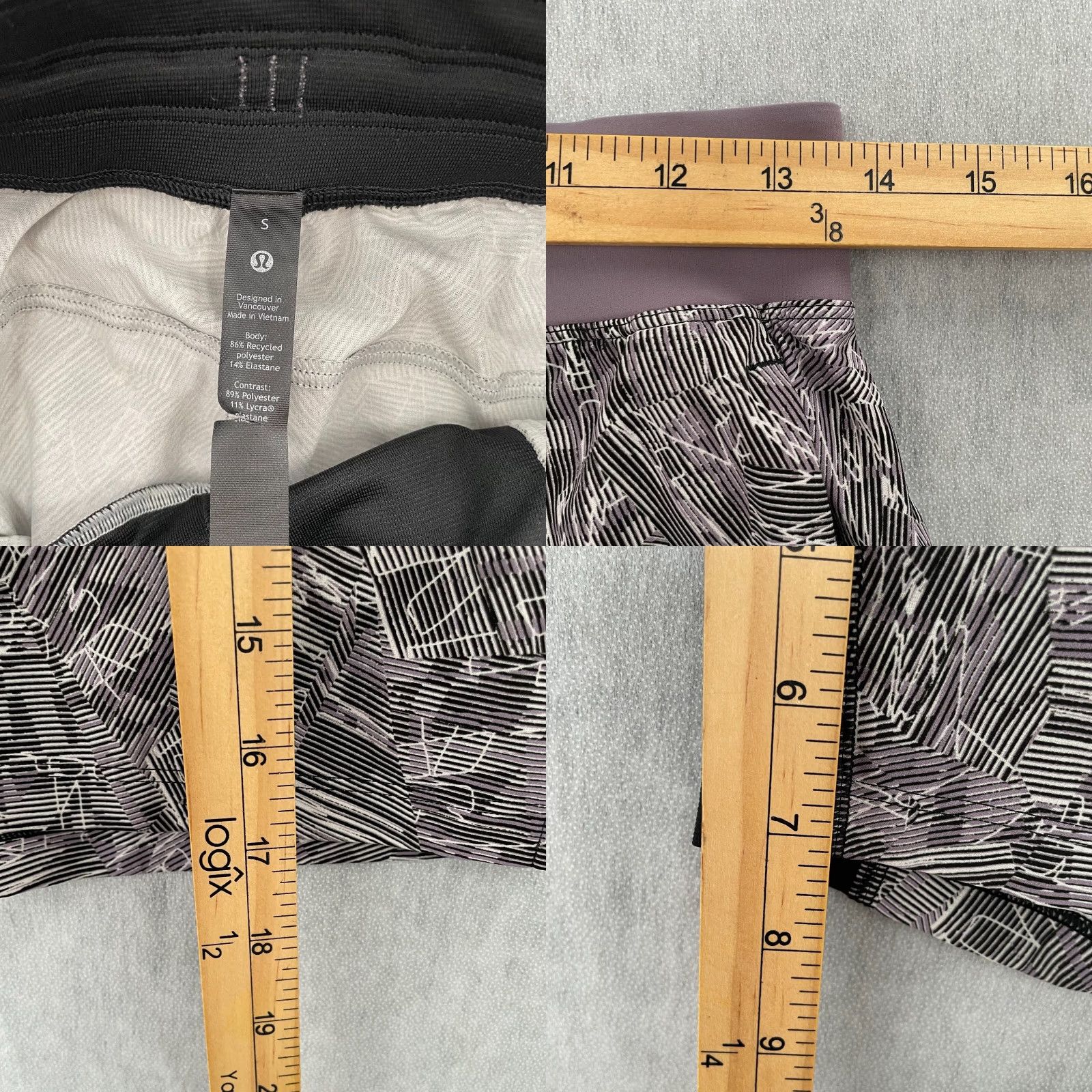 Lululemon Lululemon Short Adult Small Gray Purple Unlined Pockets Stretch Logo Mens S Size US 29 - 8 Thumbnail