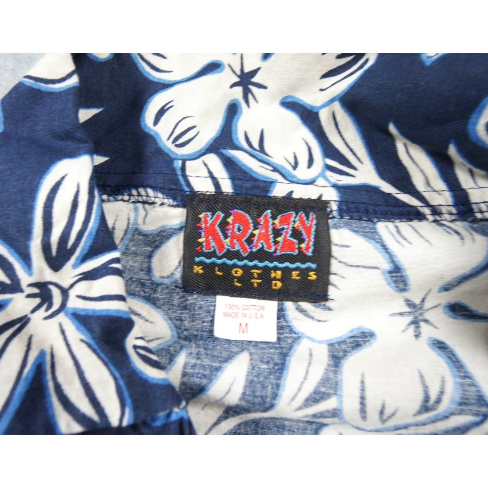 Vintage VINTAGE Krazy Klothes Hawaiian Shirt Mens Medium Blue Floral AOL 9.0 Software Size US M / EU 48-50 / 2 - 6 Thumbnail