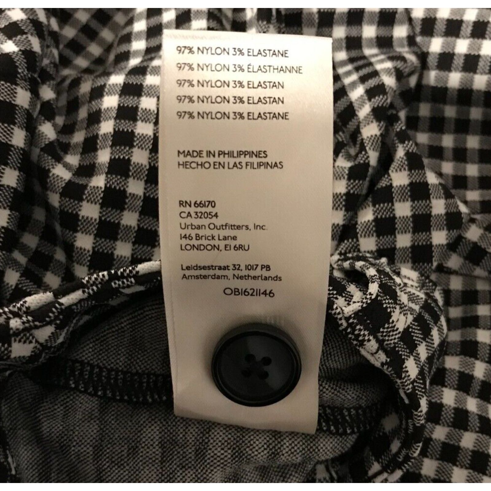 Anthropologie Anthropologie Maeve Black/White Gingham Print Slim Pants Size 32" / US 10 / IT 46 - 6 Thumbnail