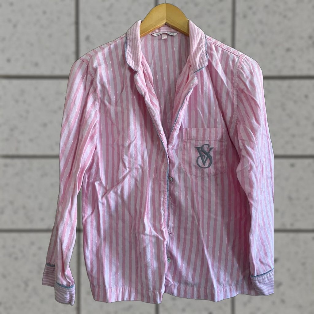Victoria's Secret Victoria's Secret Women's XS Button Down Top Pajama Sets Pink Sleepwear Long Sleeve Plaid XS Womens Pajama Top Size XS / US 0-2 / IT 36-38 - 1 Thumbnail