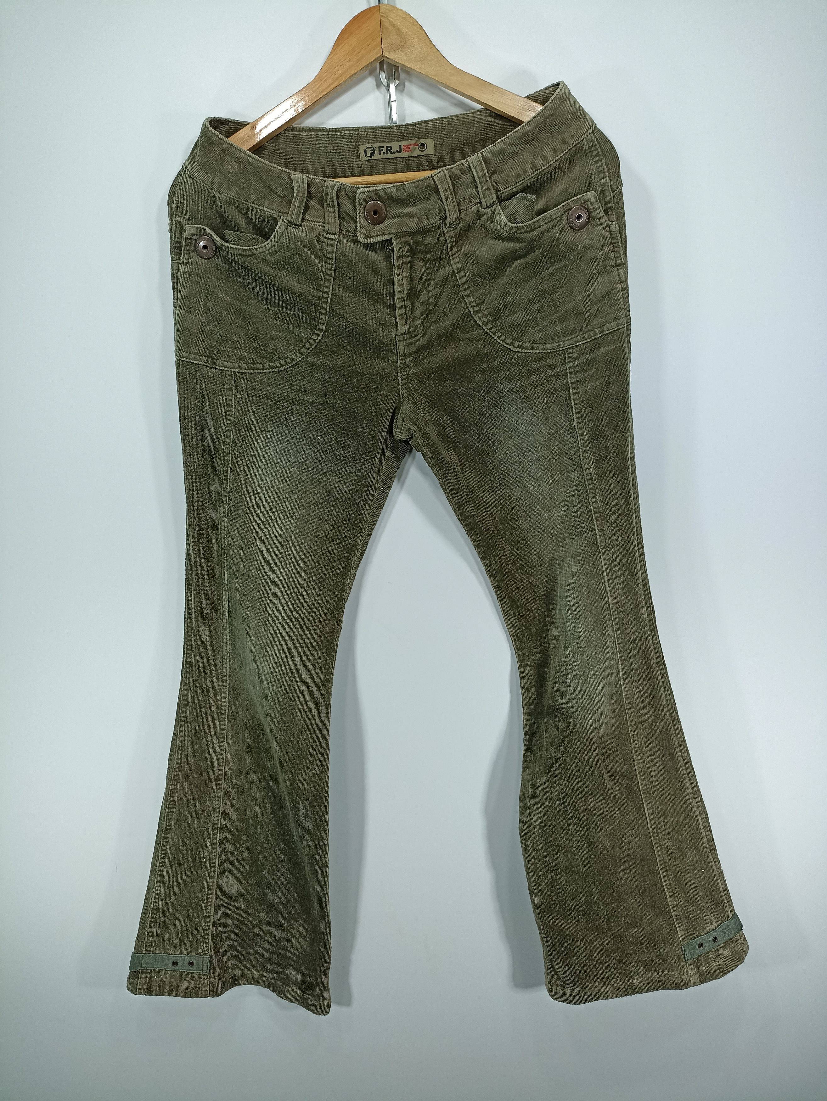 Image of Vintage Frj Flared Buckle Corduroy, Men's (Size 31)