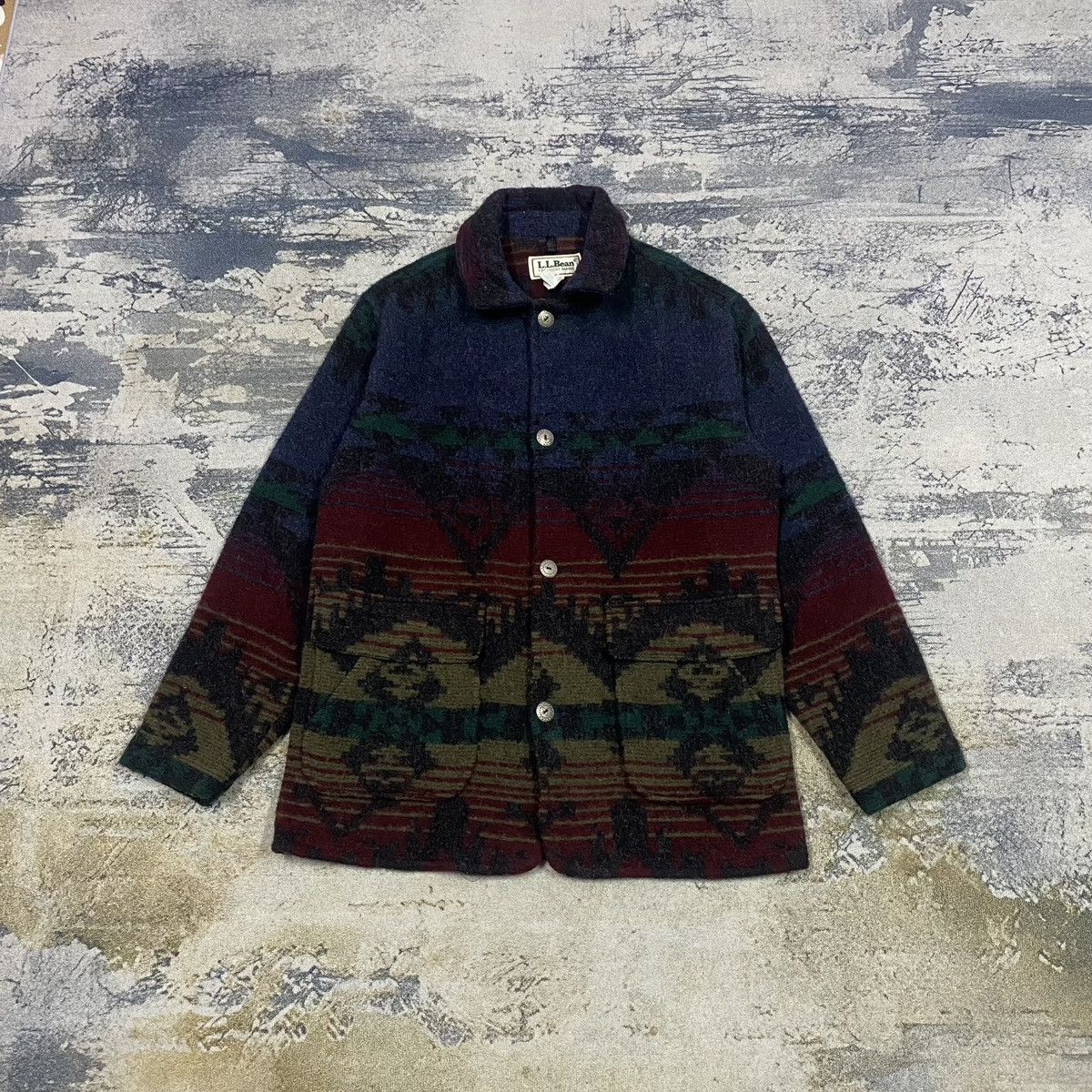 L.L. Bean × Native Vintage LL Bean Aztech Navajo Wool Jacket Size US M / EU 48-50 / 2 - 1 Thumbnail