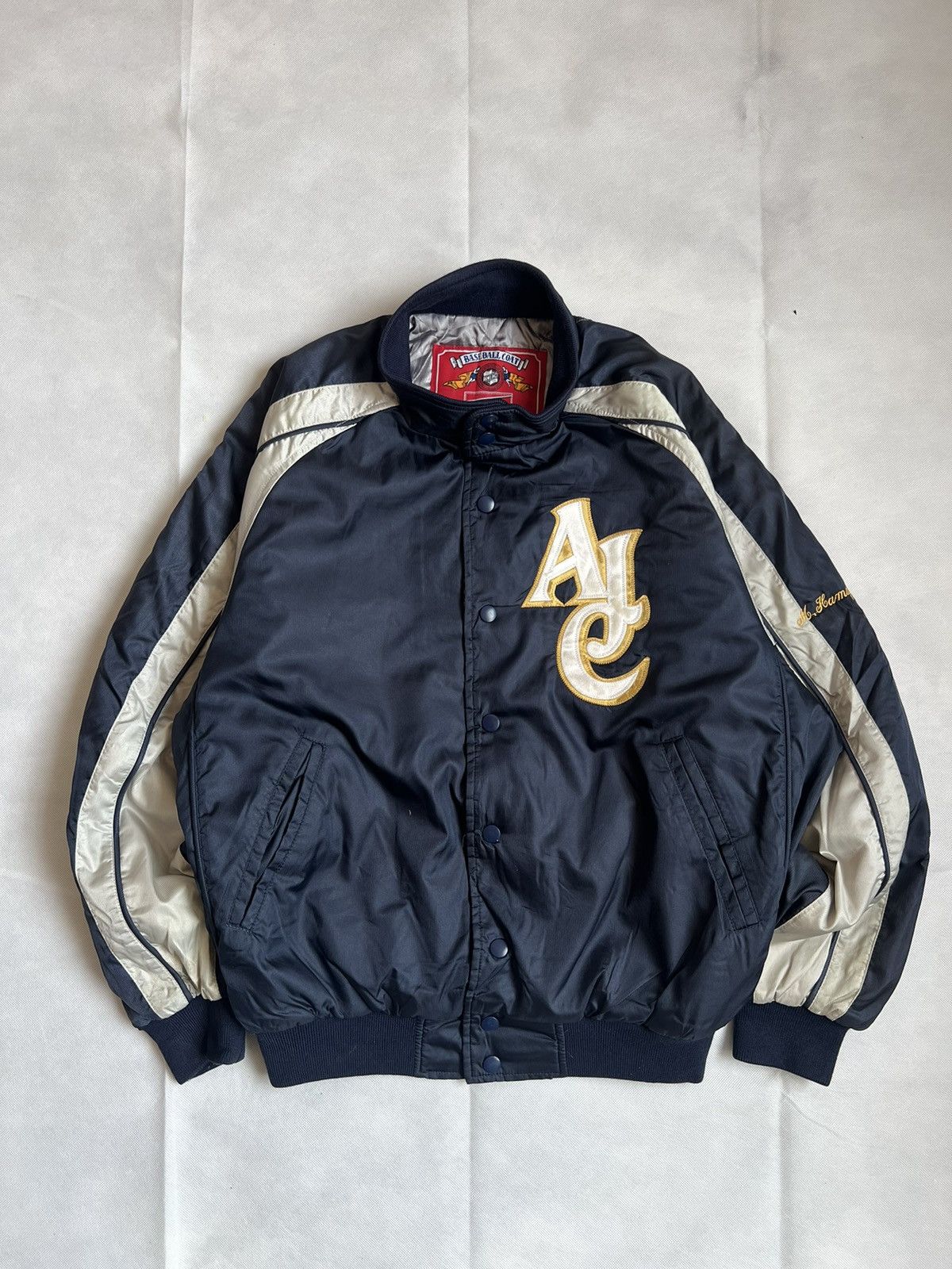 Japanese Brand Rawlings Vintage Baseball Jacket AJC Size US L / EU 52-54 / 3 - 1 Thumbnail
