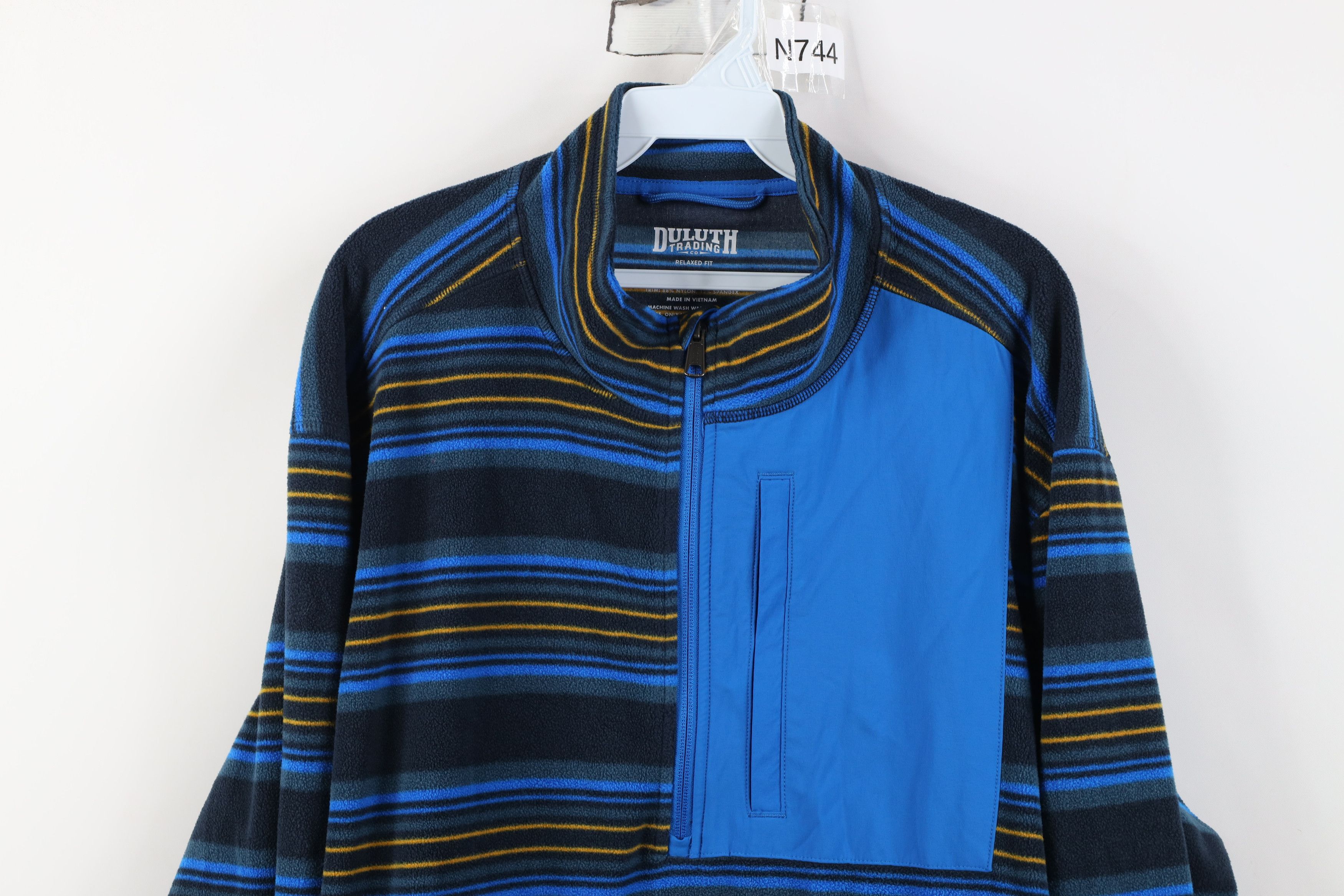 Duluth Trading Company Duluth Trading Co Striped Fleece Half Zip Pullover Sweater Size US XL / EU 56 / 4 - 2 Thumbnail