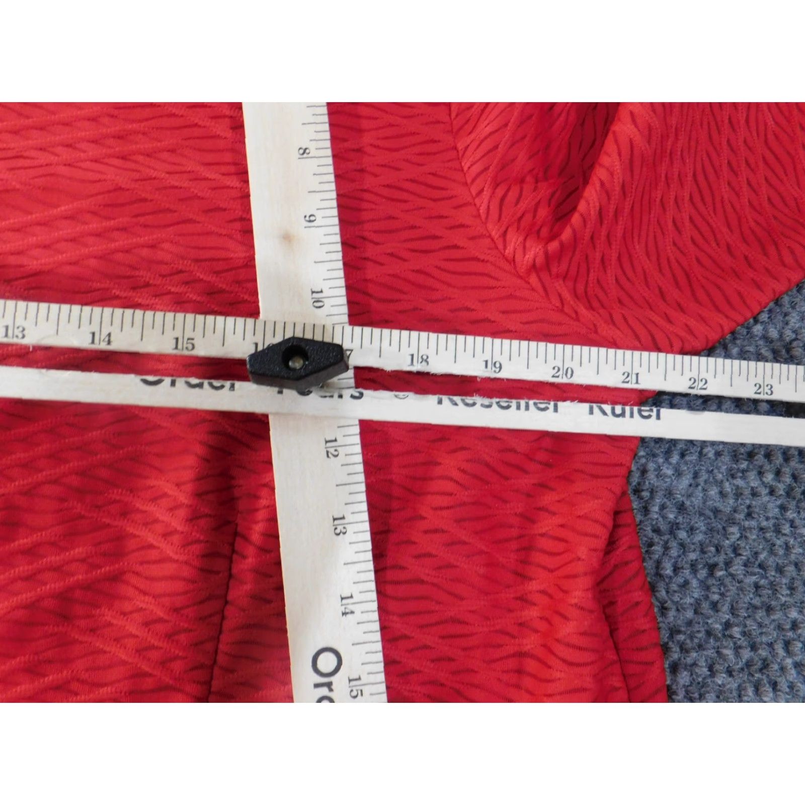 Vintage Alfred Dunner Blouse top large Red pullover embellished beads womens stretch lined Geometric Knit Beaded Casual L Regular Reds Size L / US 10 / IT 46 - 7 Thumbnail
