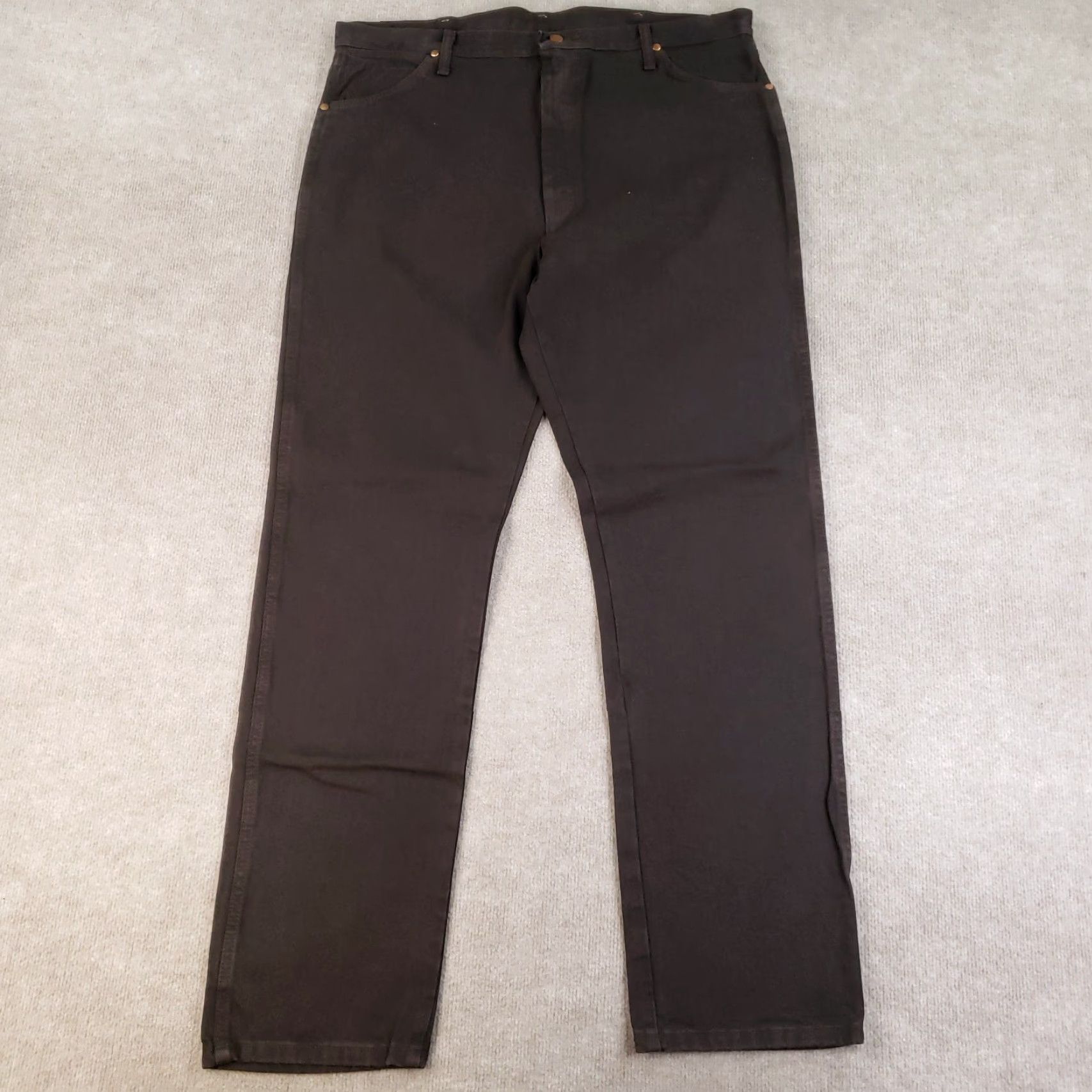 Wrangler VINTAGE Wrangler Jeans Men 40x30 Straight Fit Black Denim 13MWZKL Classic Workwear Size US 40 / EU 56 - 3 Thumbnail