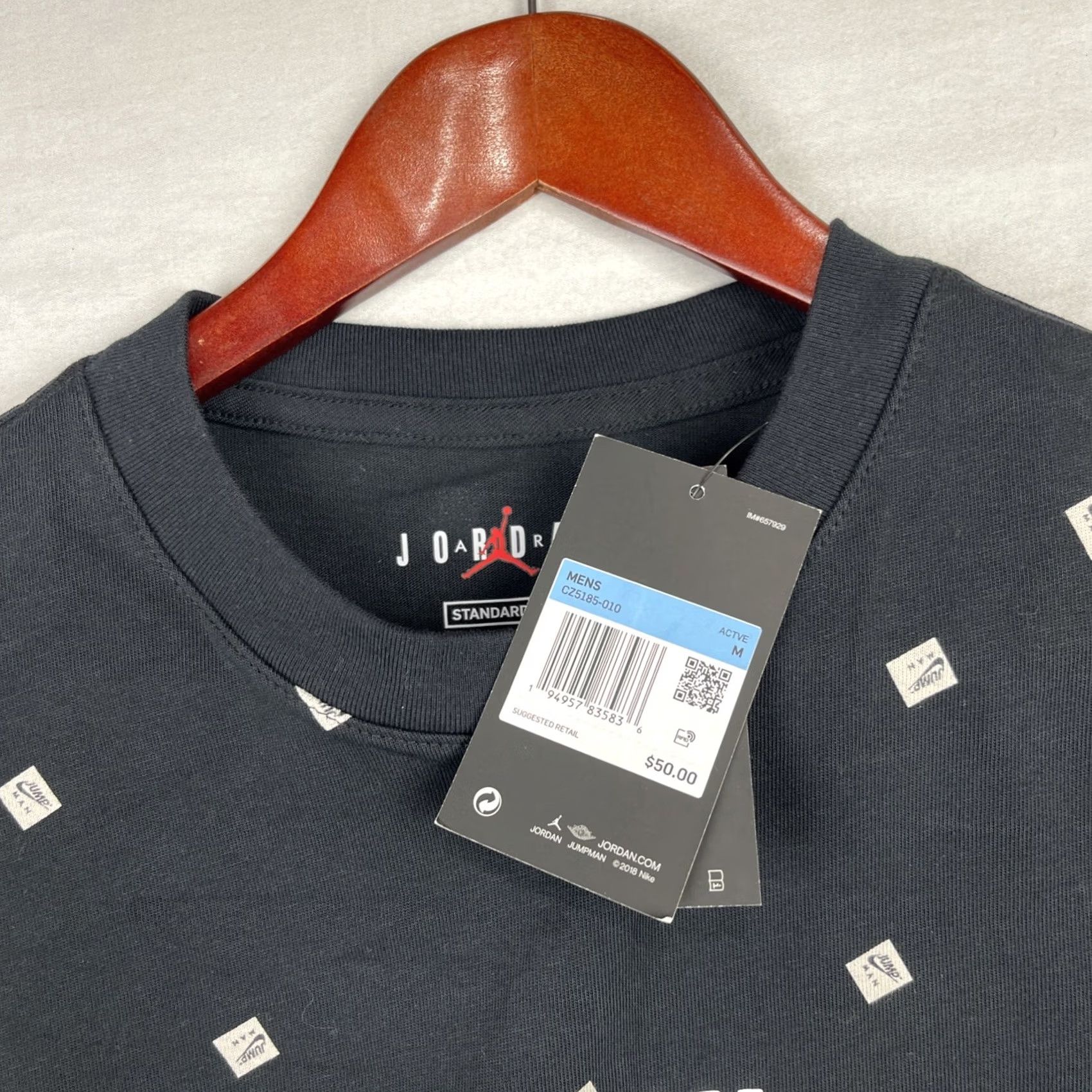Jordan Brand Jordan Shirt Mens Medium Black Jumpman Short Sleeve Nike T-Shirt Size US M / EU 48-50 / 2 - 7 Thumbnail