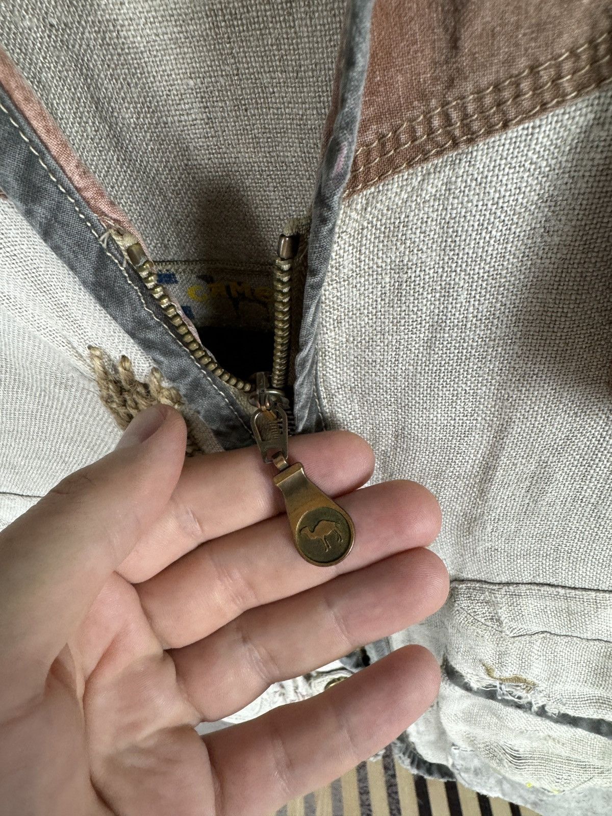 Camel Camel fishing cotton linen faded custom vintage vest outdoor Size US L / EU 52-54 / 3 - 9 Thumbnail