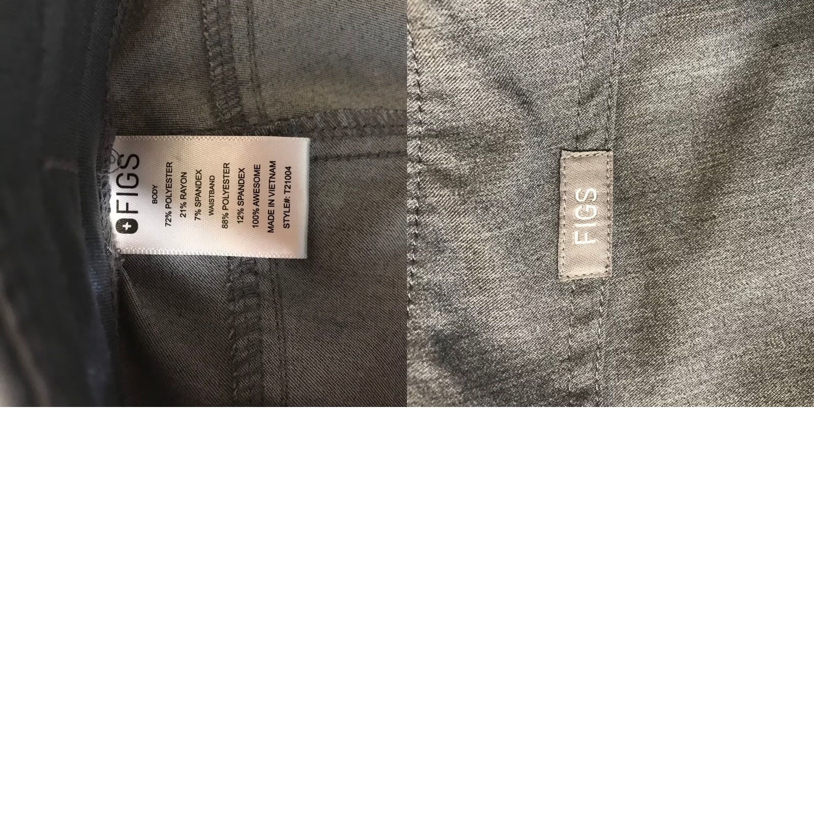 Vintage FIGS Technical Collection Mens Medium Charcoal Gray Pants Drawstring Size US 31 - 8 Thumbnail