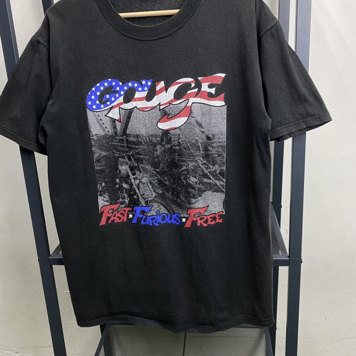 Vintage Vintage Gouge clothing skateboard tshirt fast furious free Size US L / EU 52-54 / 3 - 4 Thumbnail
