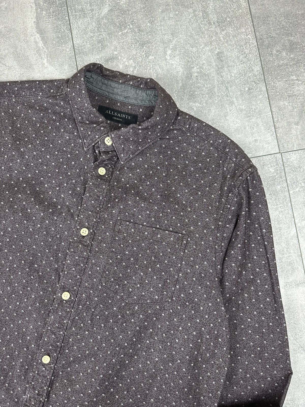 Allsaints Allsaints Cresco Long Sleeve Flannel Shirt Button Up Size US M / EU 48-50 / 2 - 4 Thumbnail