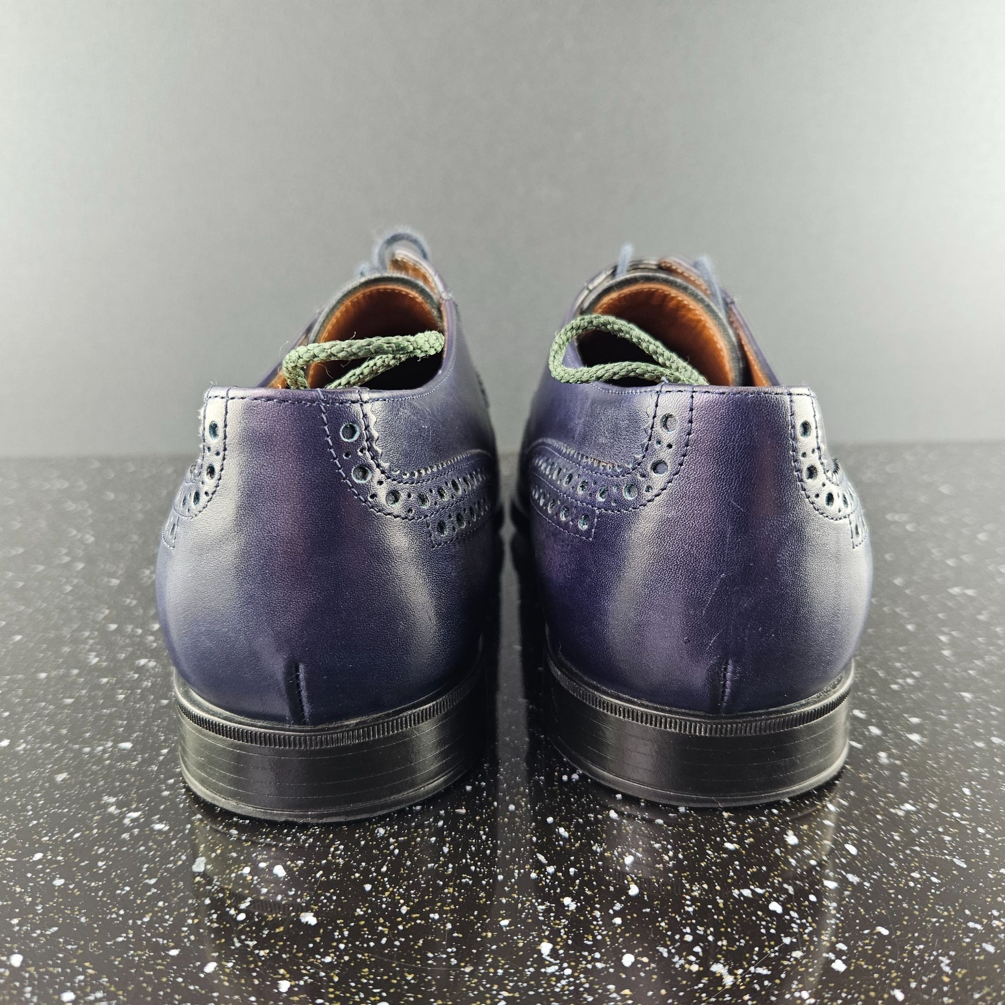 Prada Prada Blue Patina Leather Brogues Dress Shoes (Y0721) Size US 8.5 / EU 41-42 - 5 Thumbnail